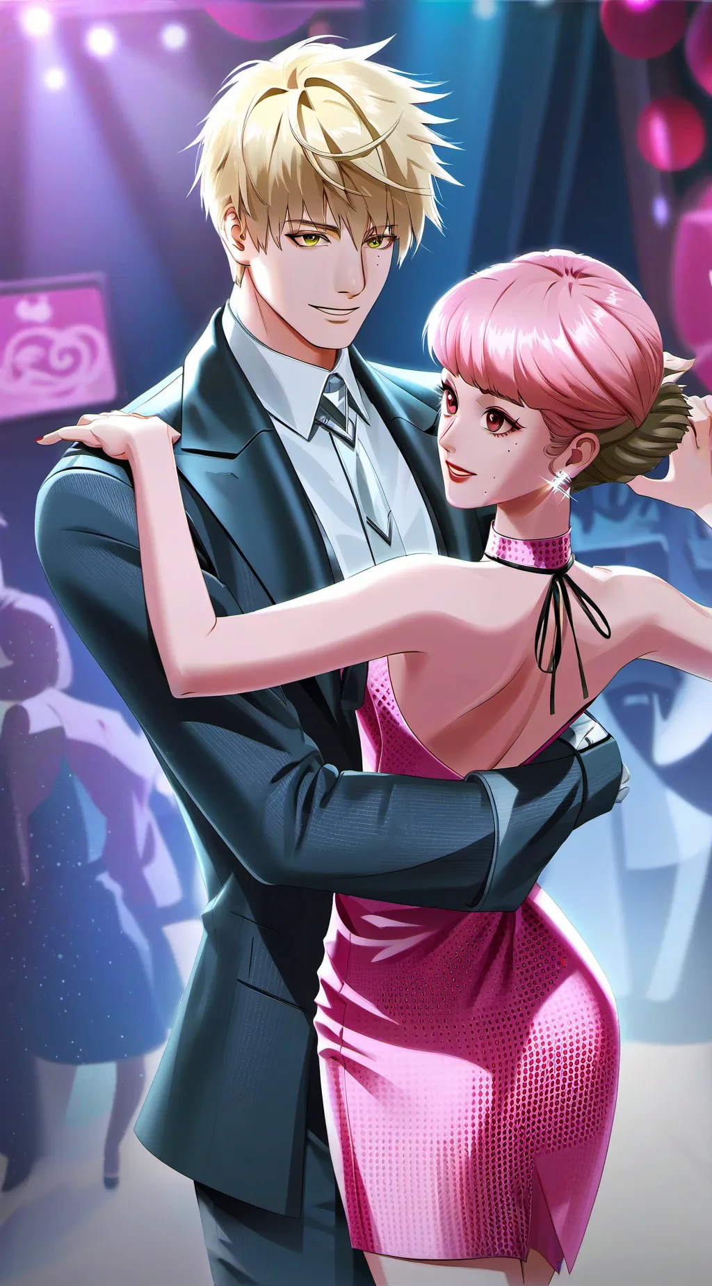 ai character: MHA prom background
