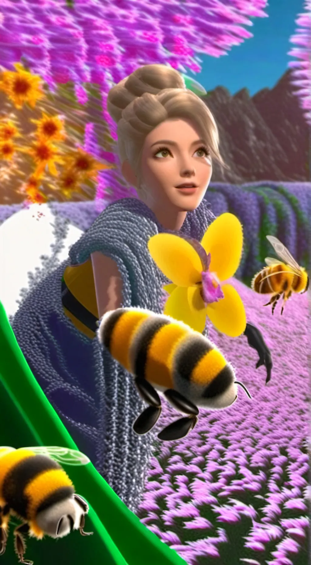 ai character: Bee movie background