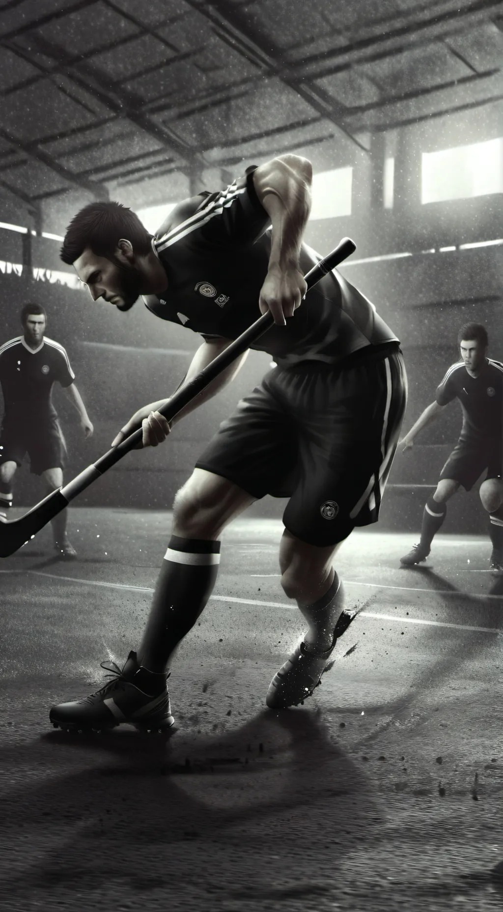 ai character: Field Hockey  background