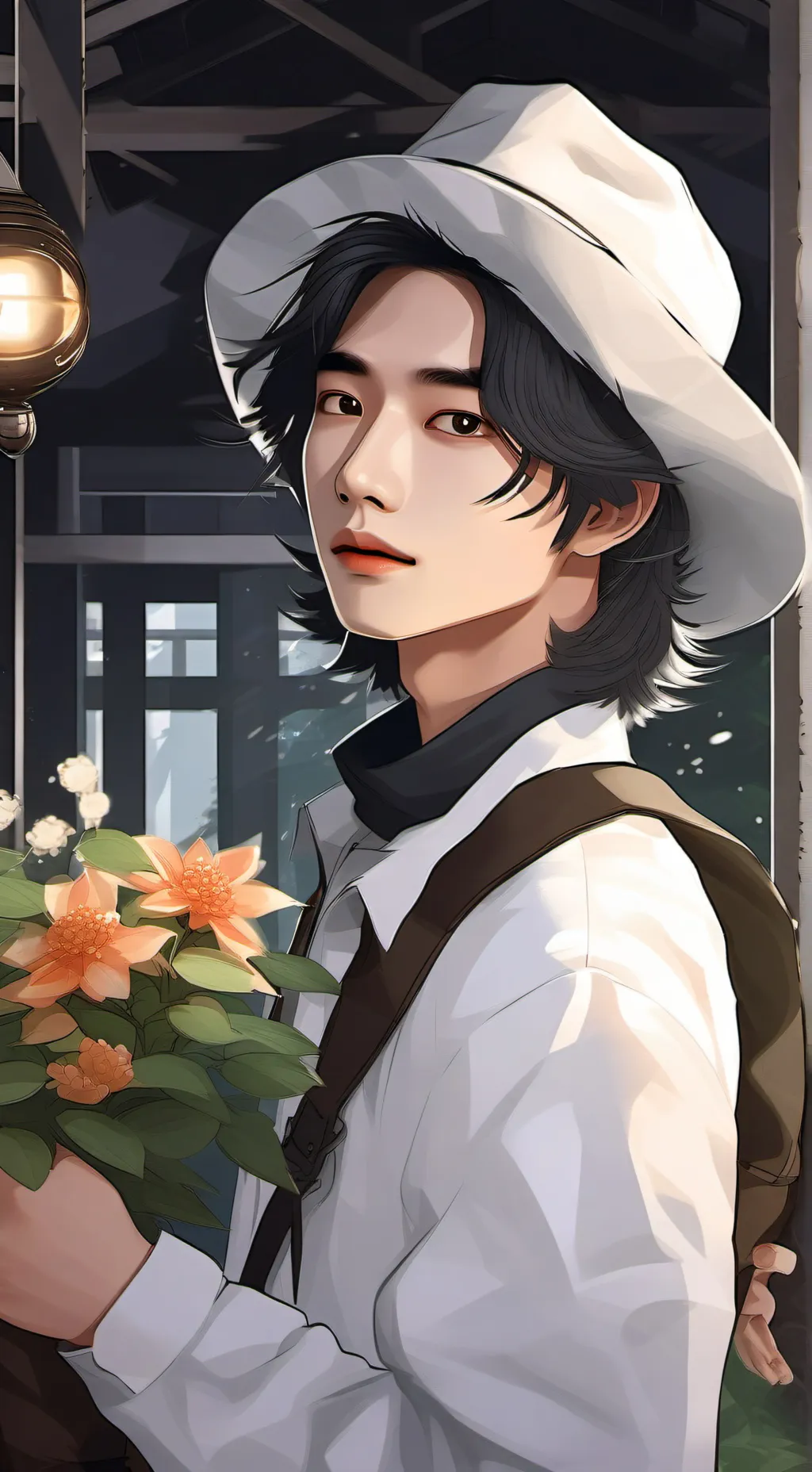 ai character: Hyunjin  background