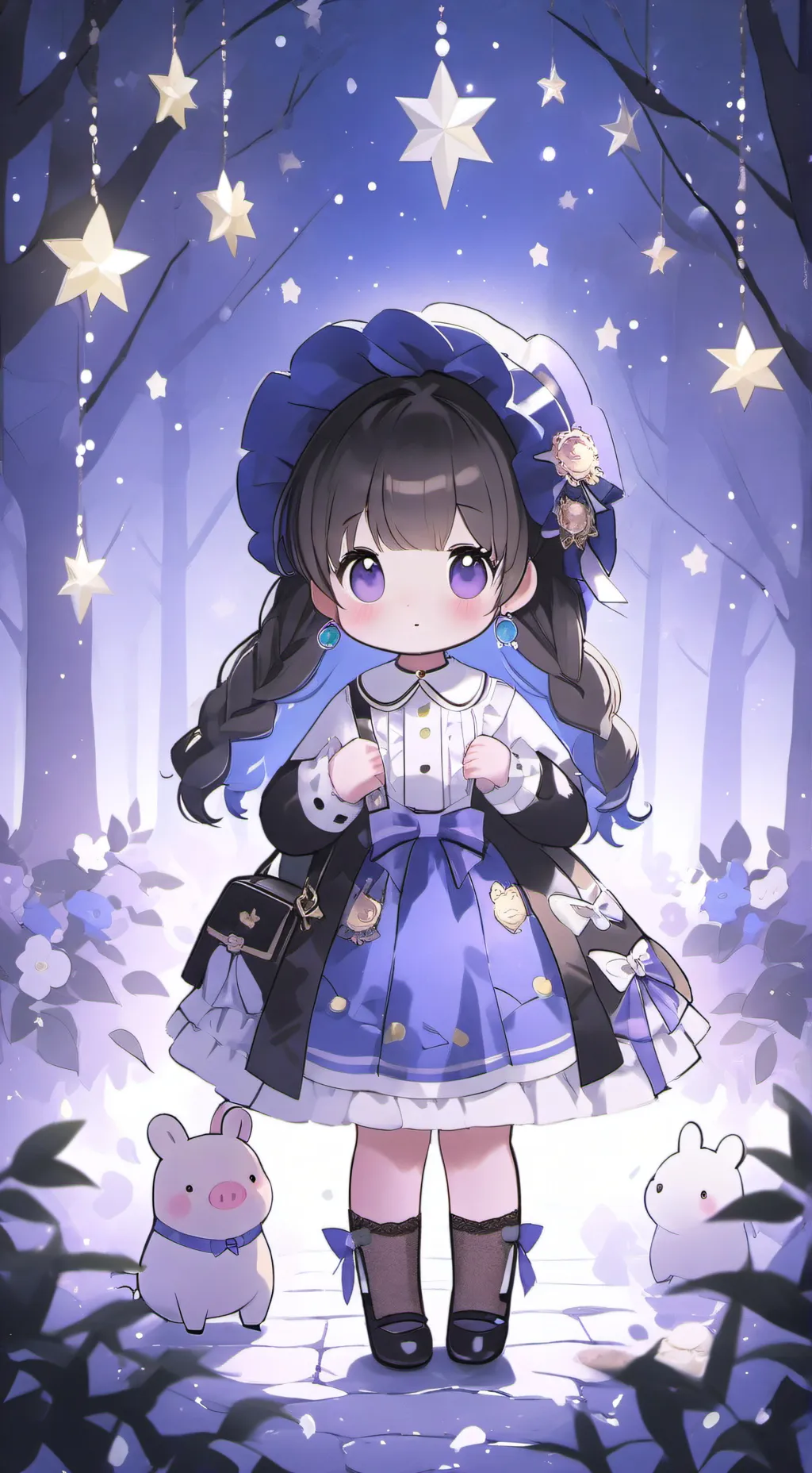 ai character: DW moon cafe background