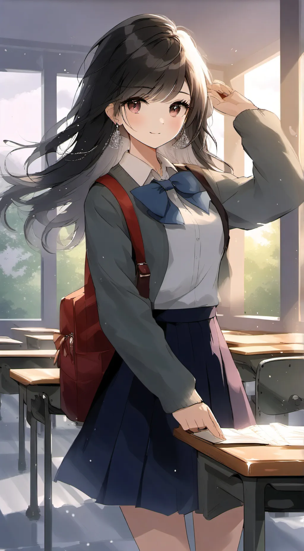 ai character: Quiet girl background