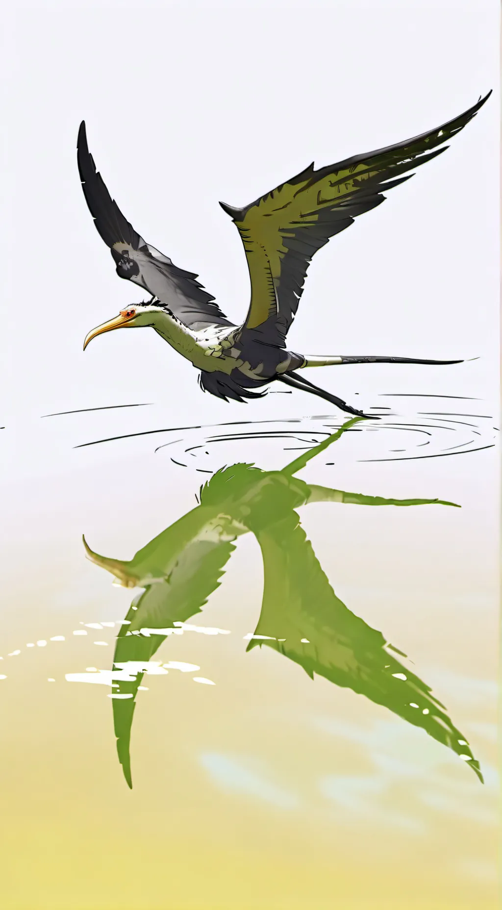 ai character: a big pterosaur background