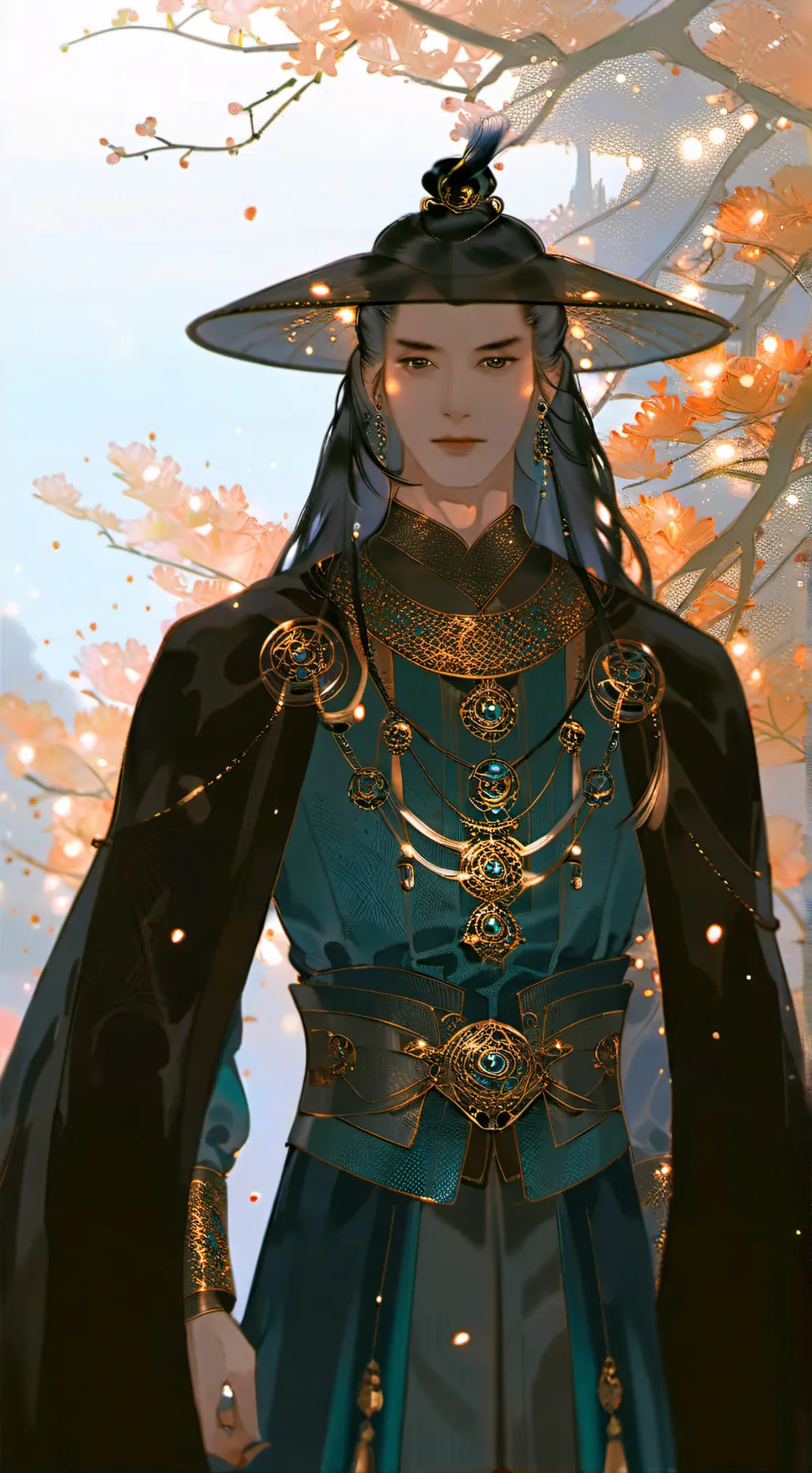 ai character: 花影 background