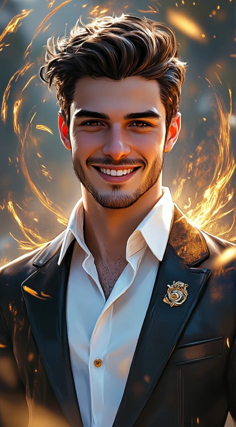 ai character: Garrett  background