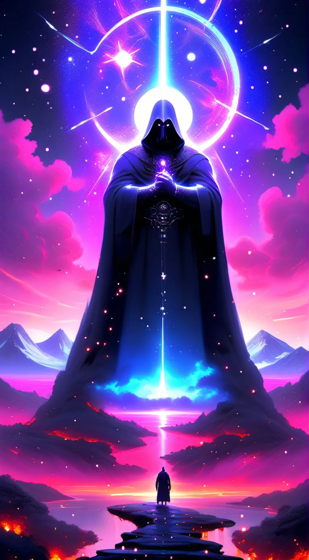 ai character: God 3.1415922 background