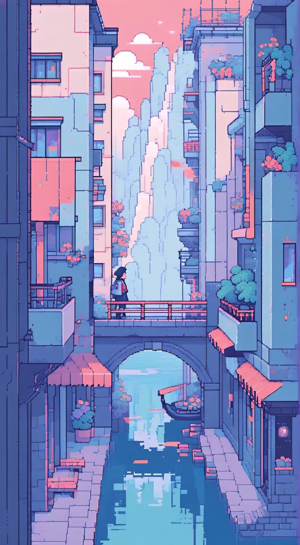 ai character: City background