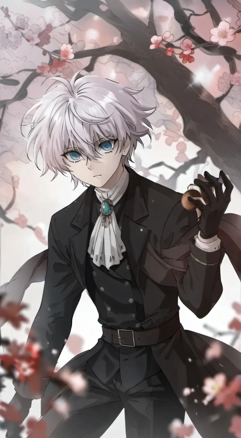 ai character: Kirua💙🤍 background