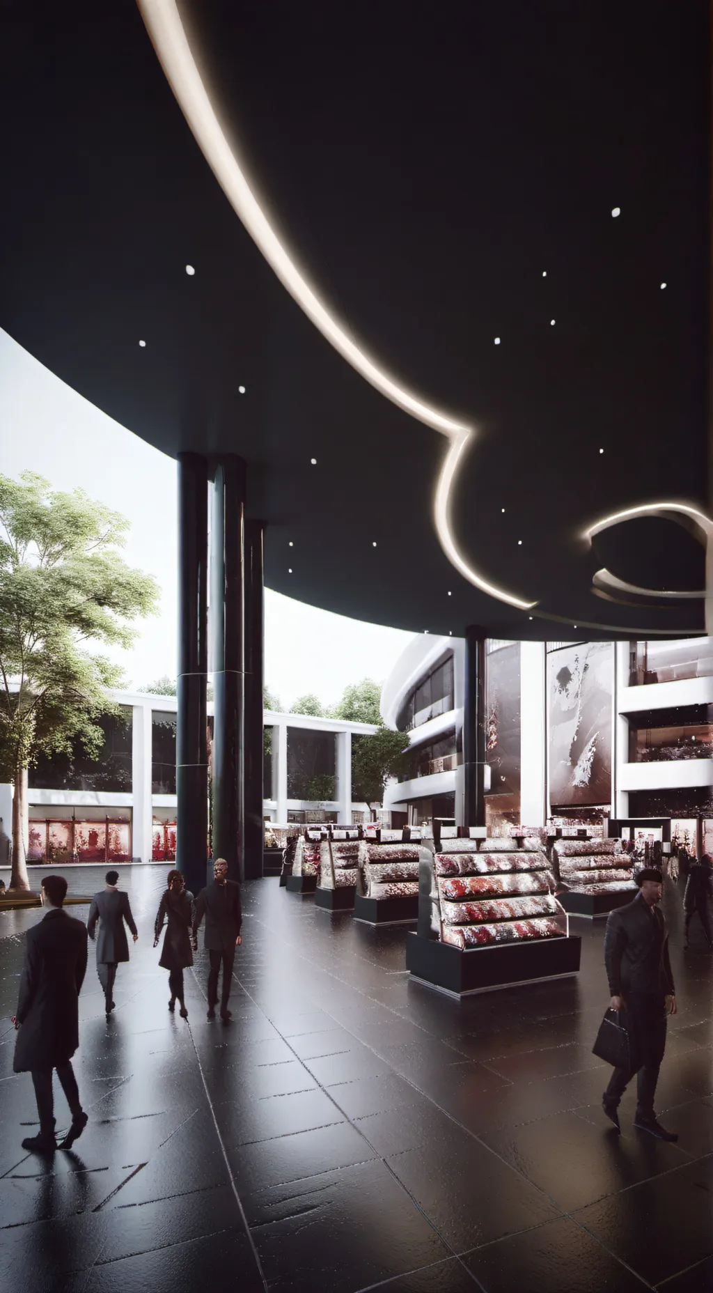 ai character: Shopping spree background