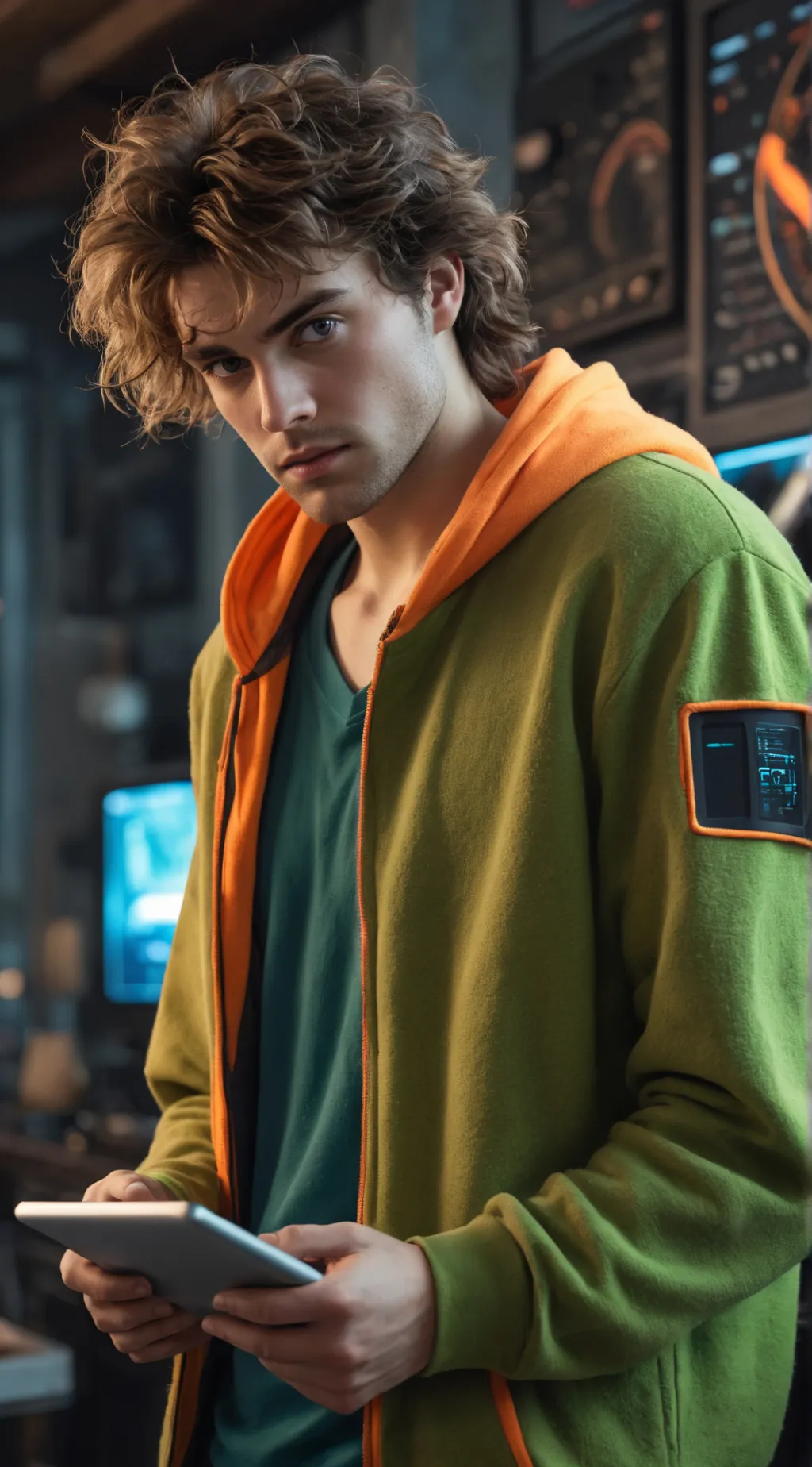 ai character: The Time-Traveling Techie background