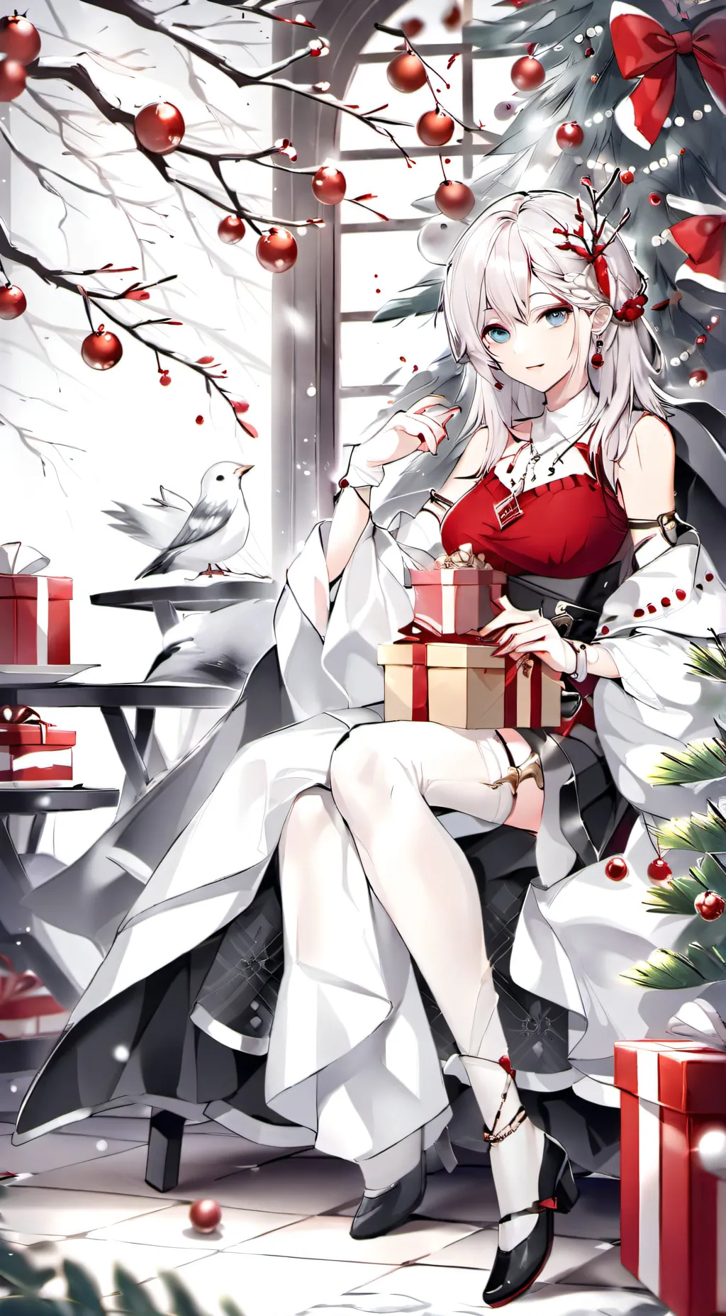 ai character: MHA christmas!❄🎄 background