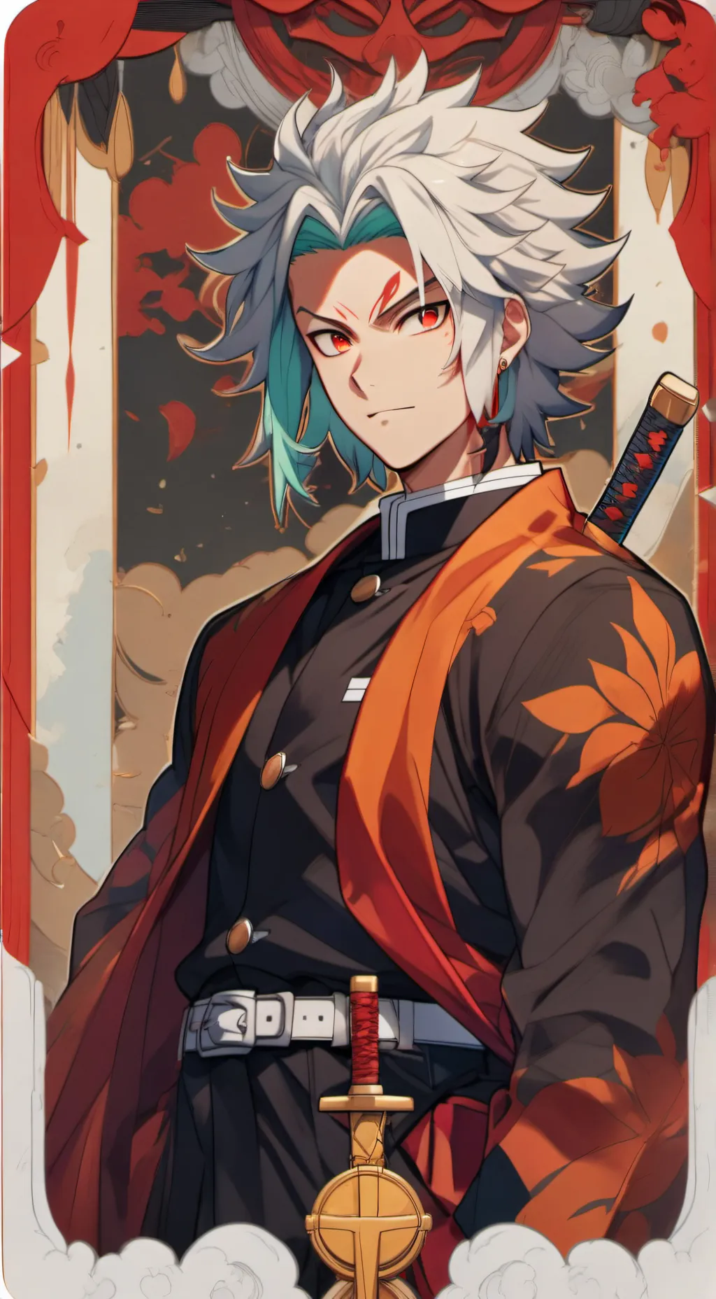 ai character: Kyojuro Rengoku  background