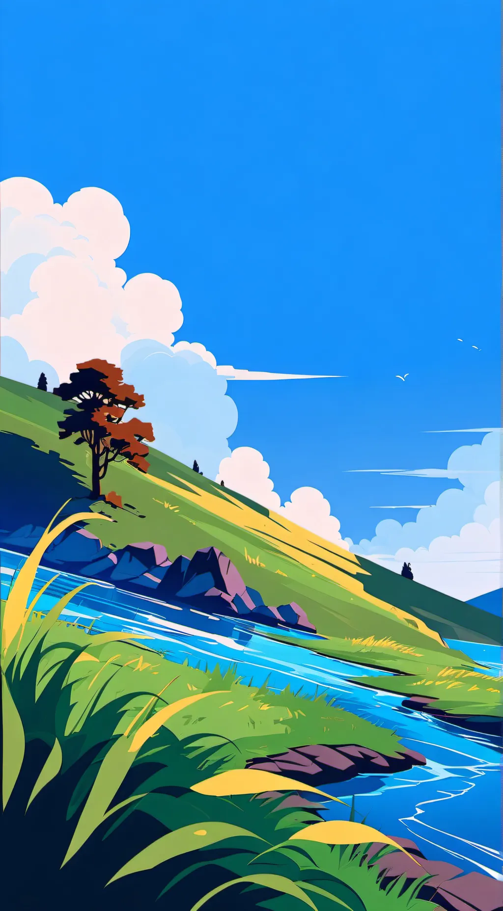 ai character: GRASS background