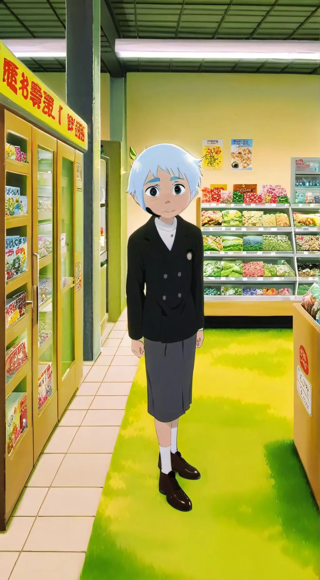 ai character: fpe karen in mall background