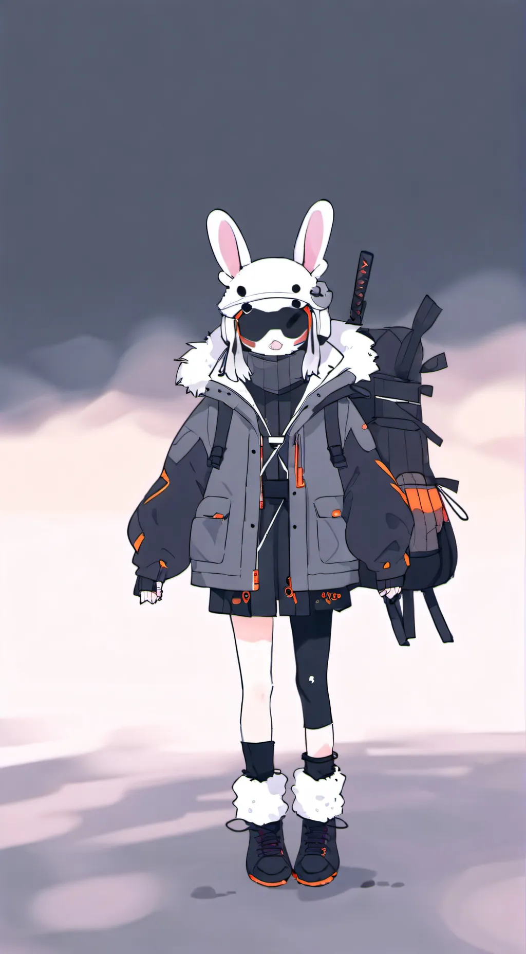 ai character: dw girl sleepover background