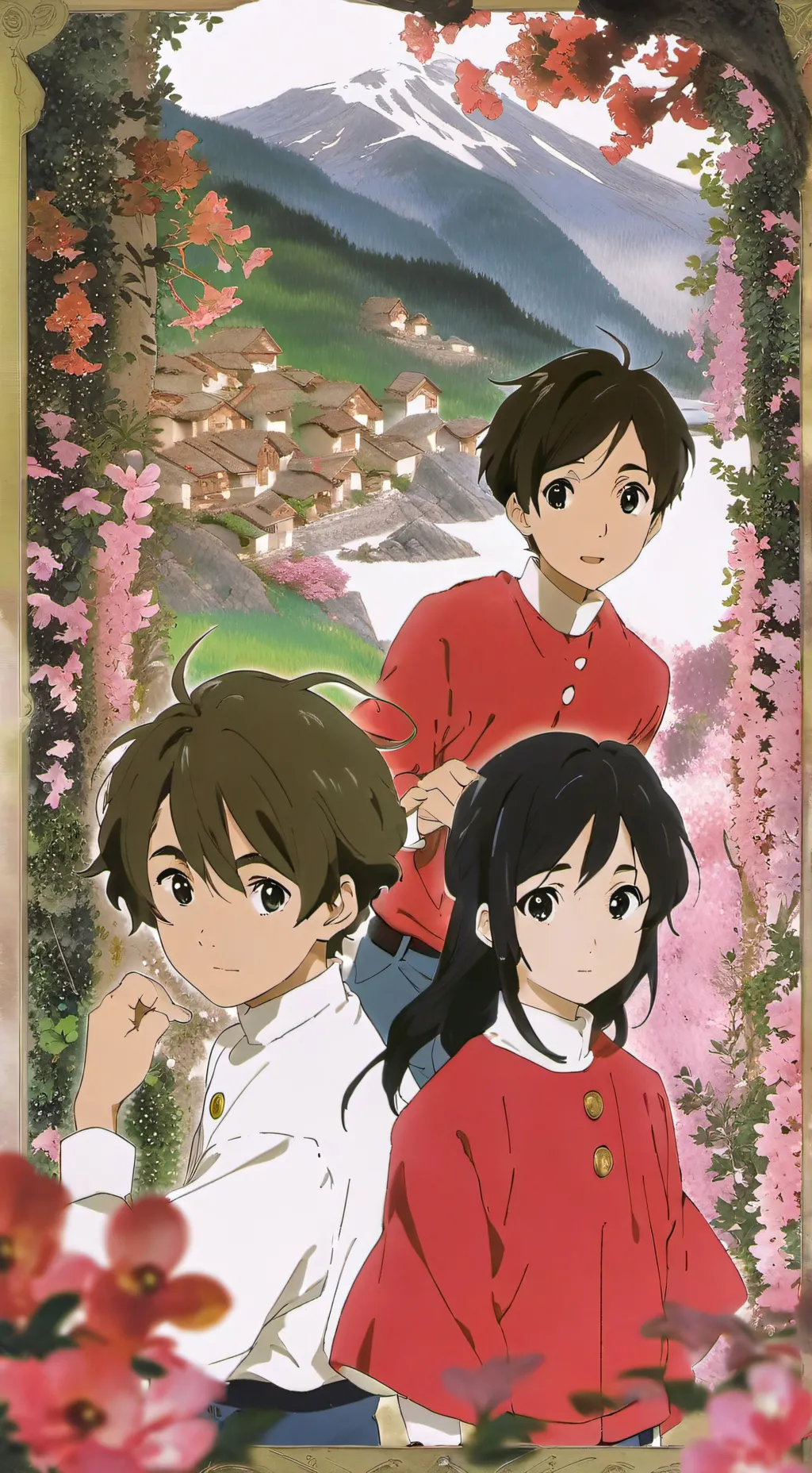 ai character: groupe d'amies background