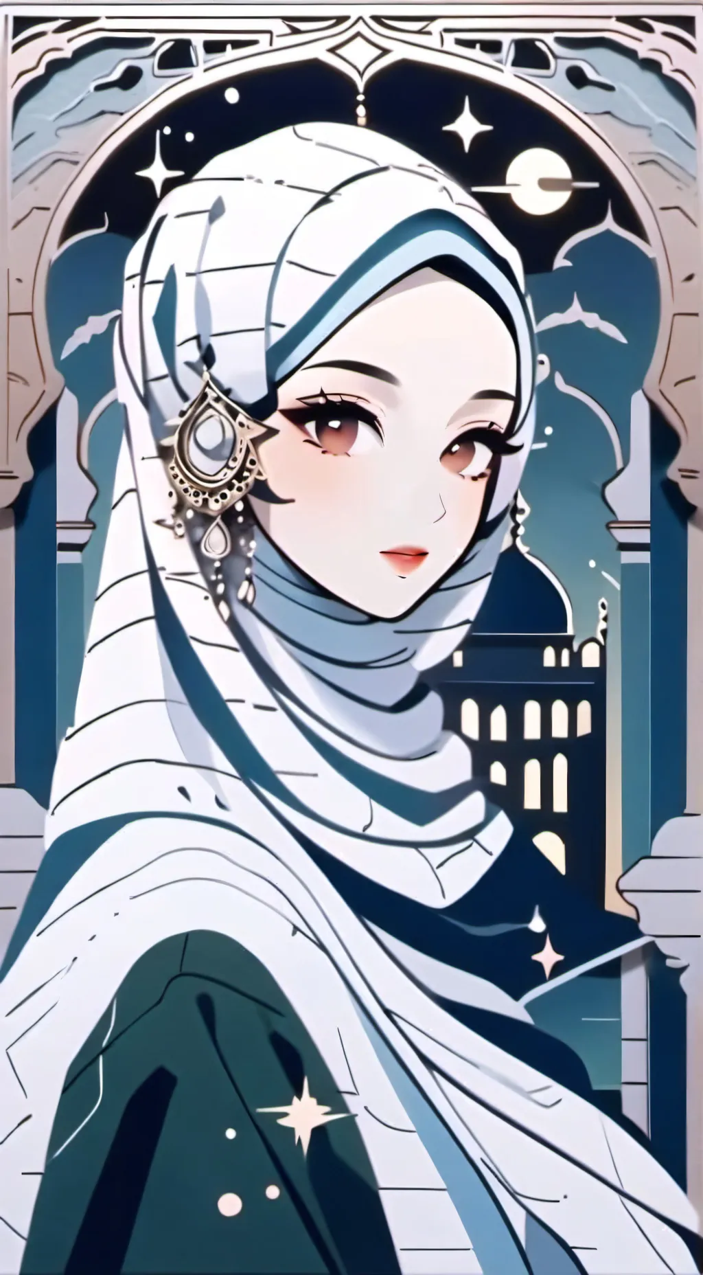 ai character: a muslim girl background