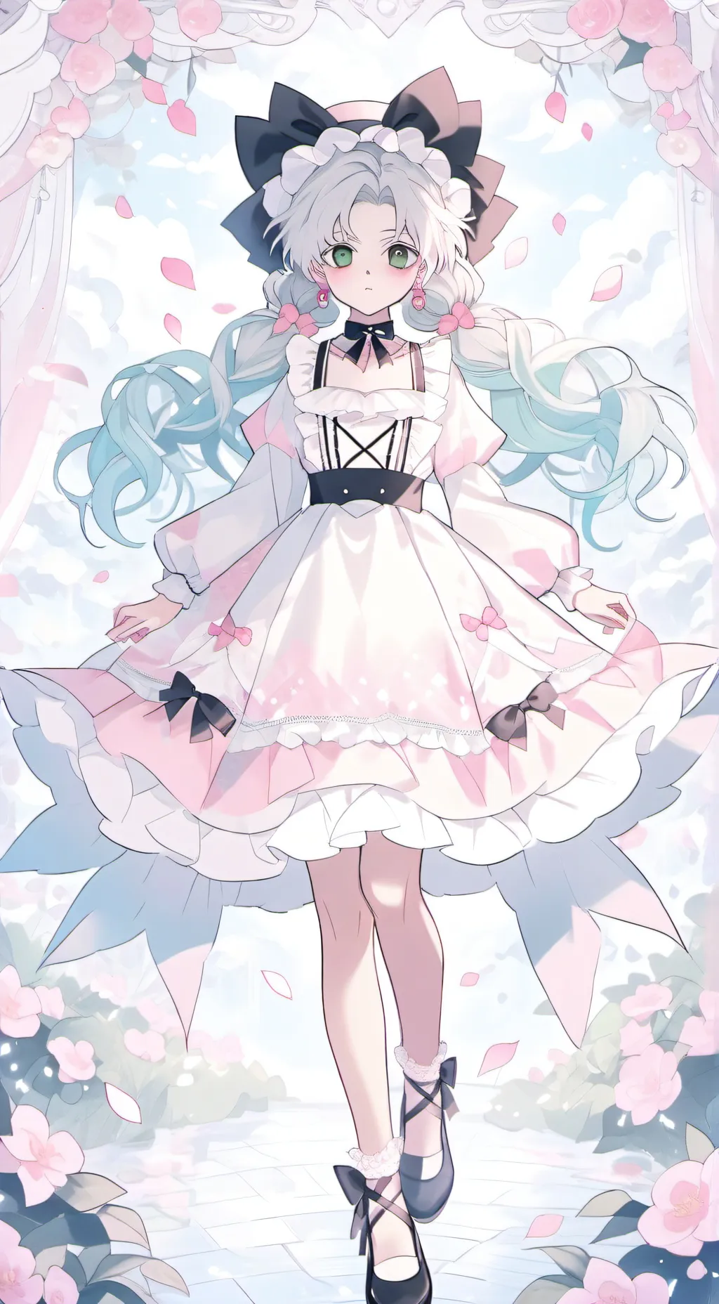 ai character: le choix 🧡ou💚ou🤍❤️ background