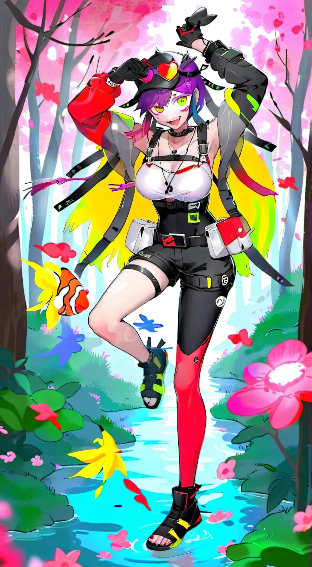 ai character: pain painting background