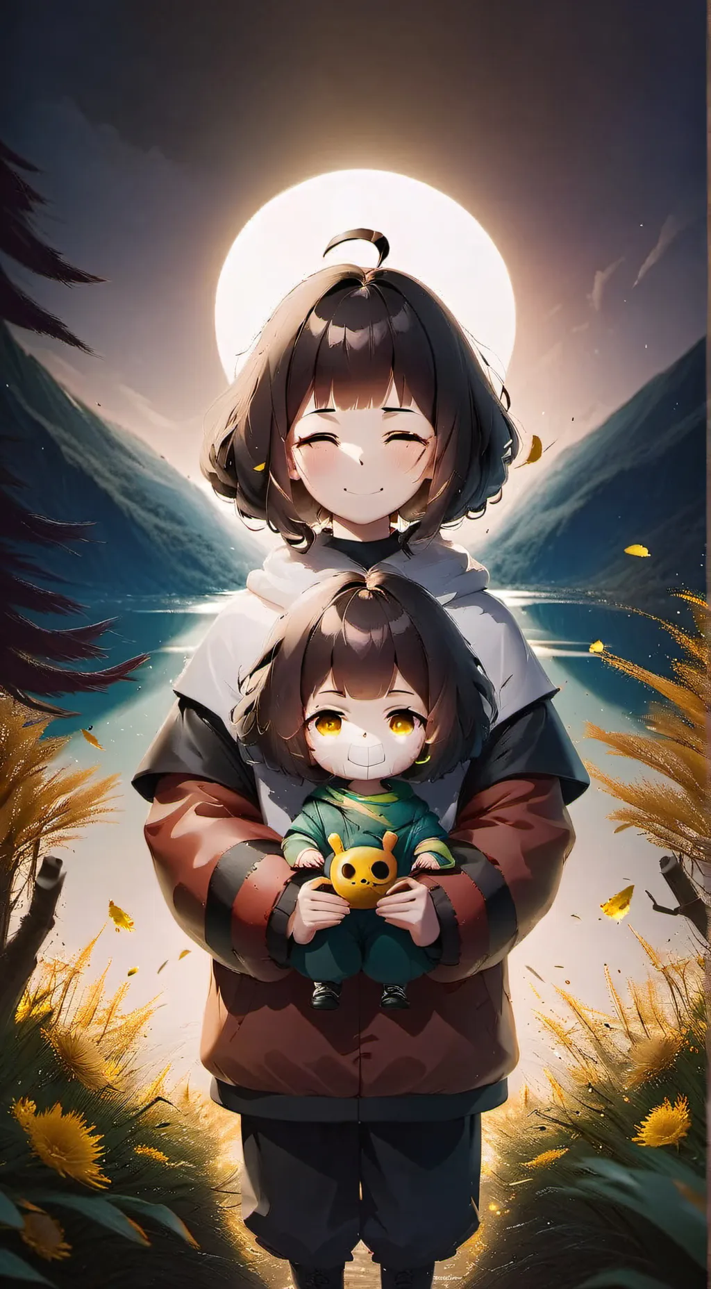 ai character: chara con su hija background