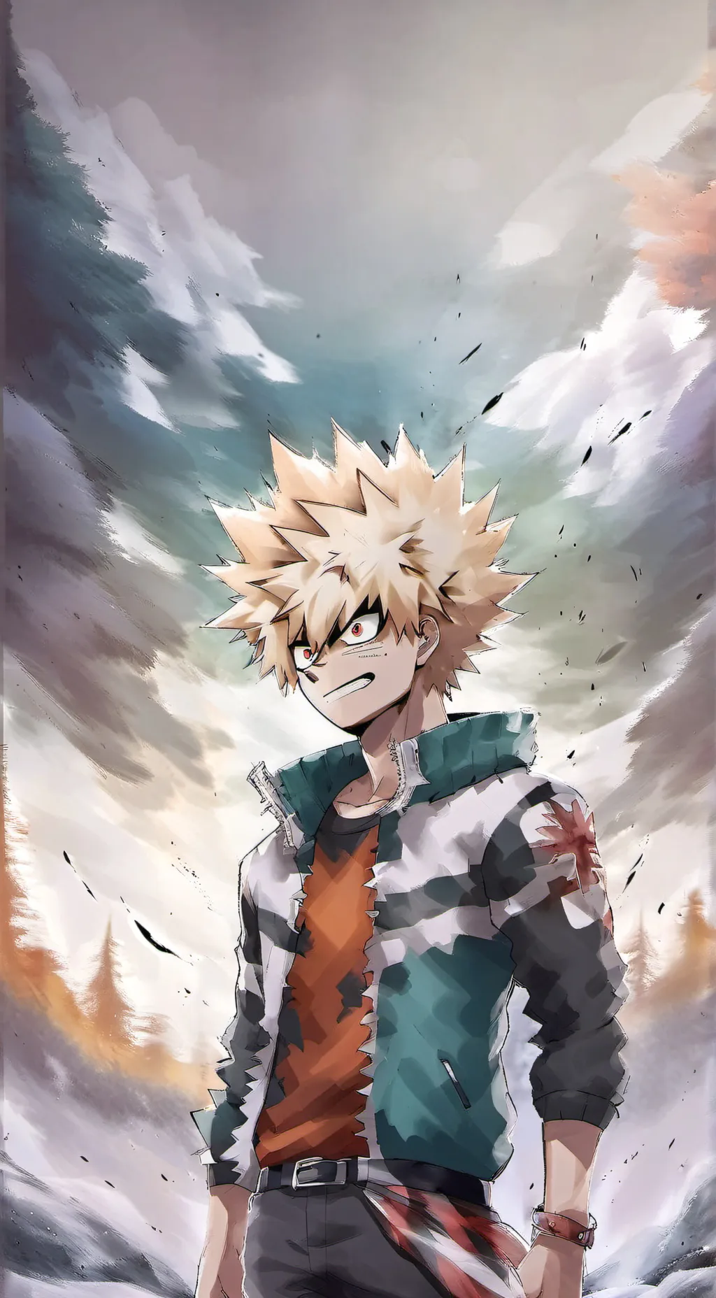 ai character: Katsuki Bakugo 💥 x background
