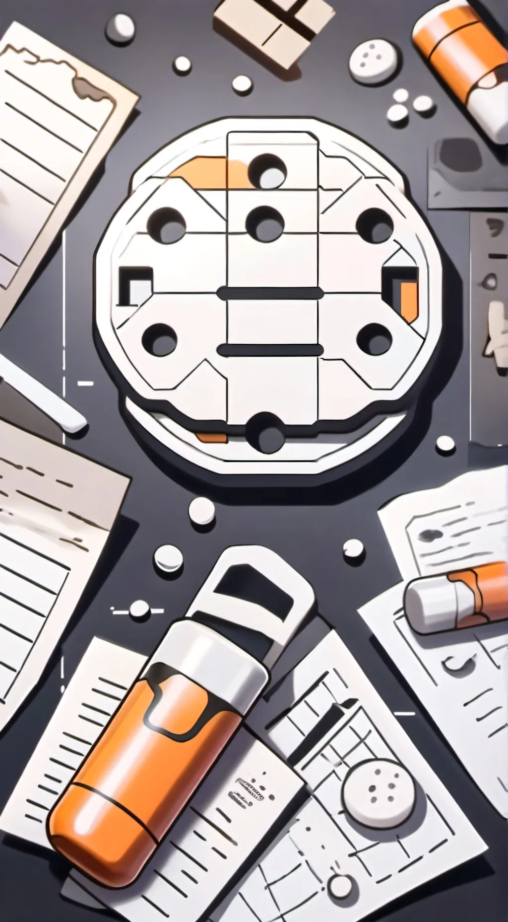 ai character: happy pills background