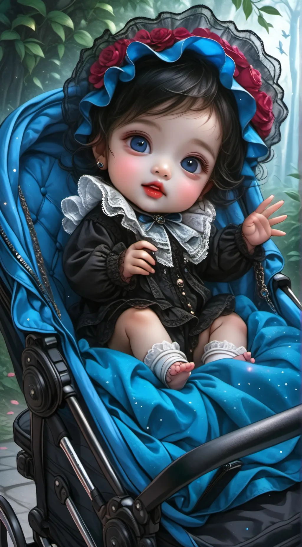 ai character: baby crystal background