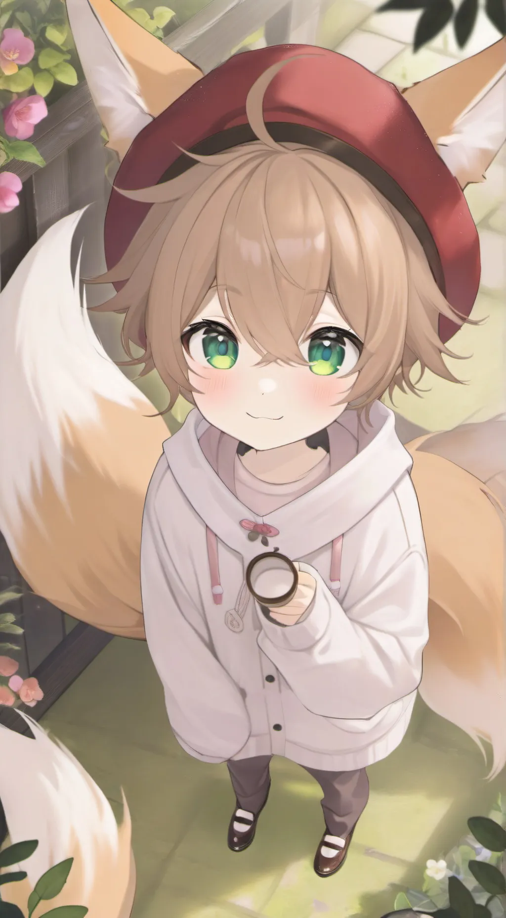 ai character: Digging Fox Furry background