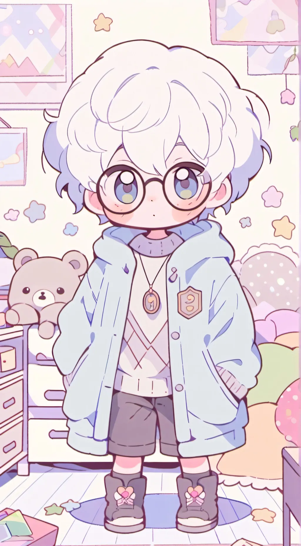 ai character: Kid again background