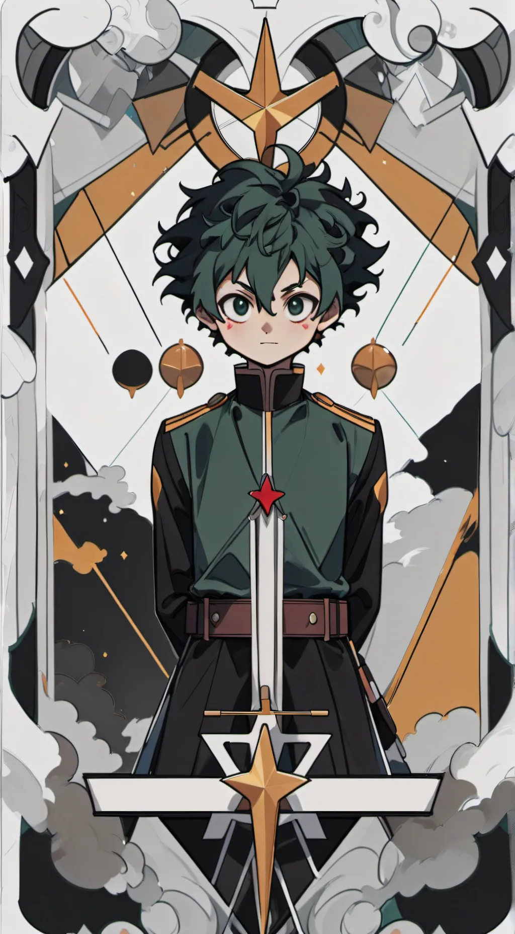 ai character: mha villain deku background