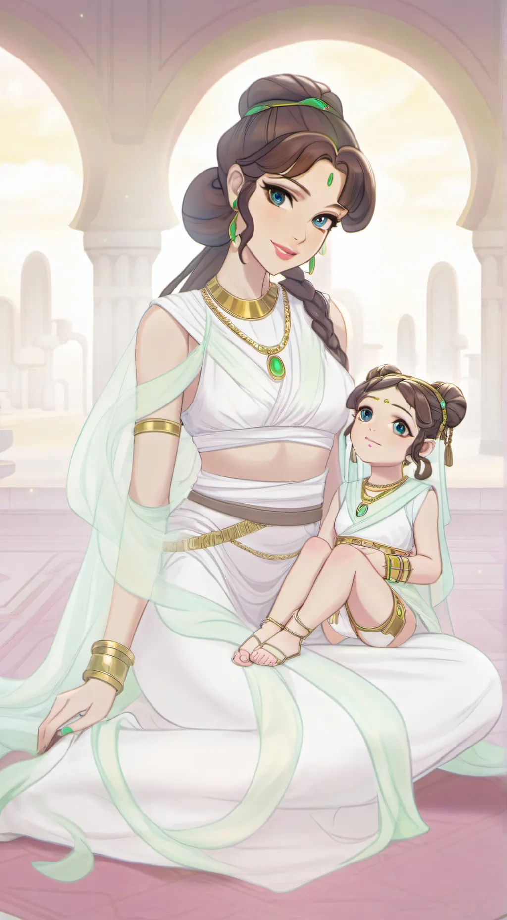 ai character: princess Leia  background