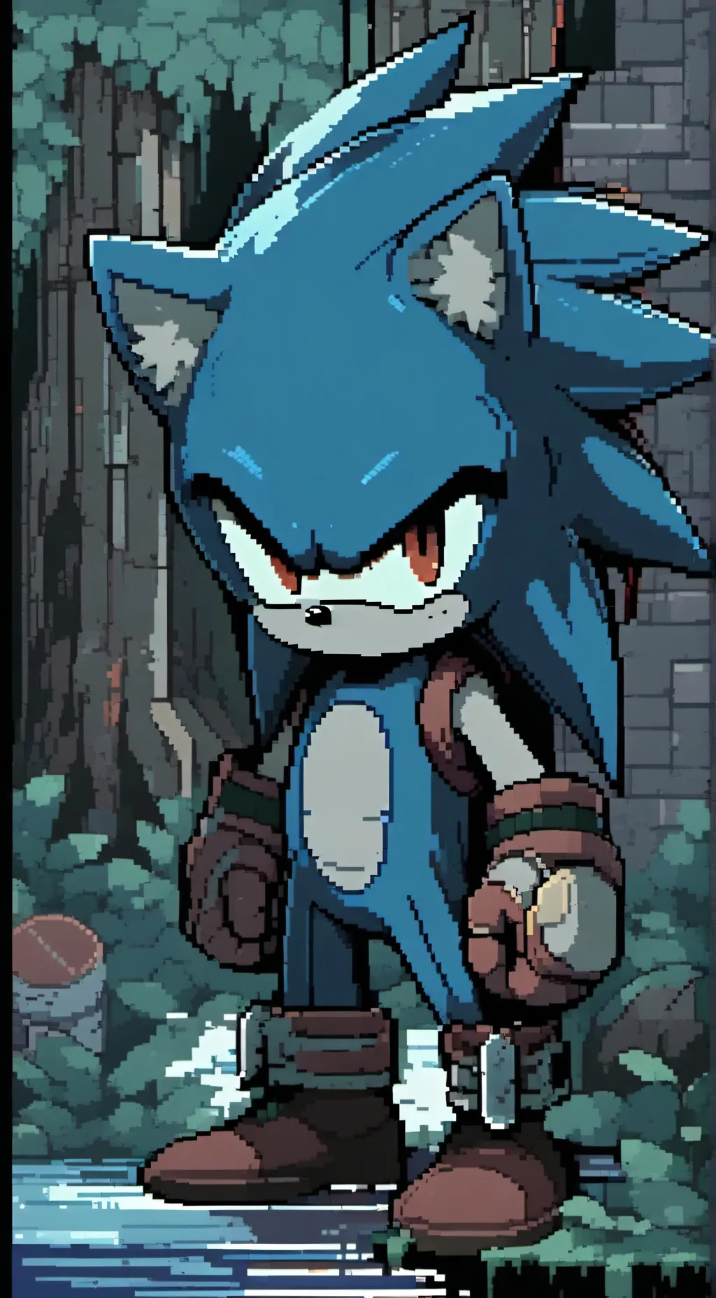 ai character: sonic exe background
