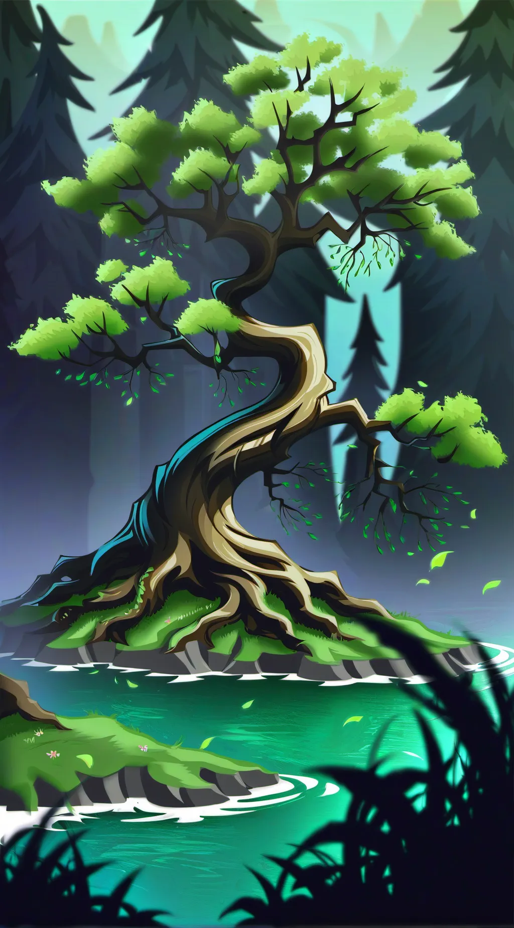 ai character: Sprunki + Pokemon background