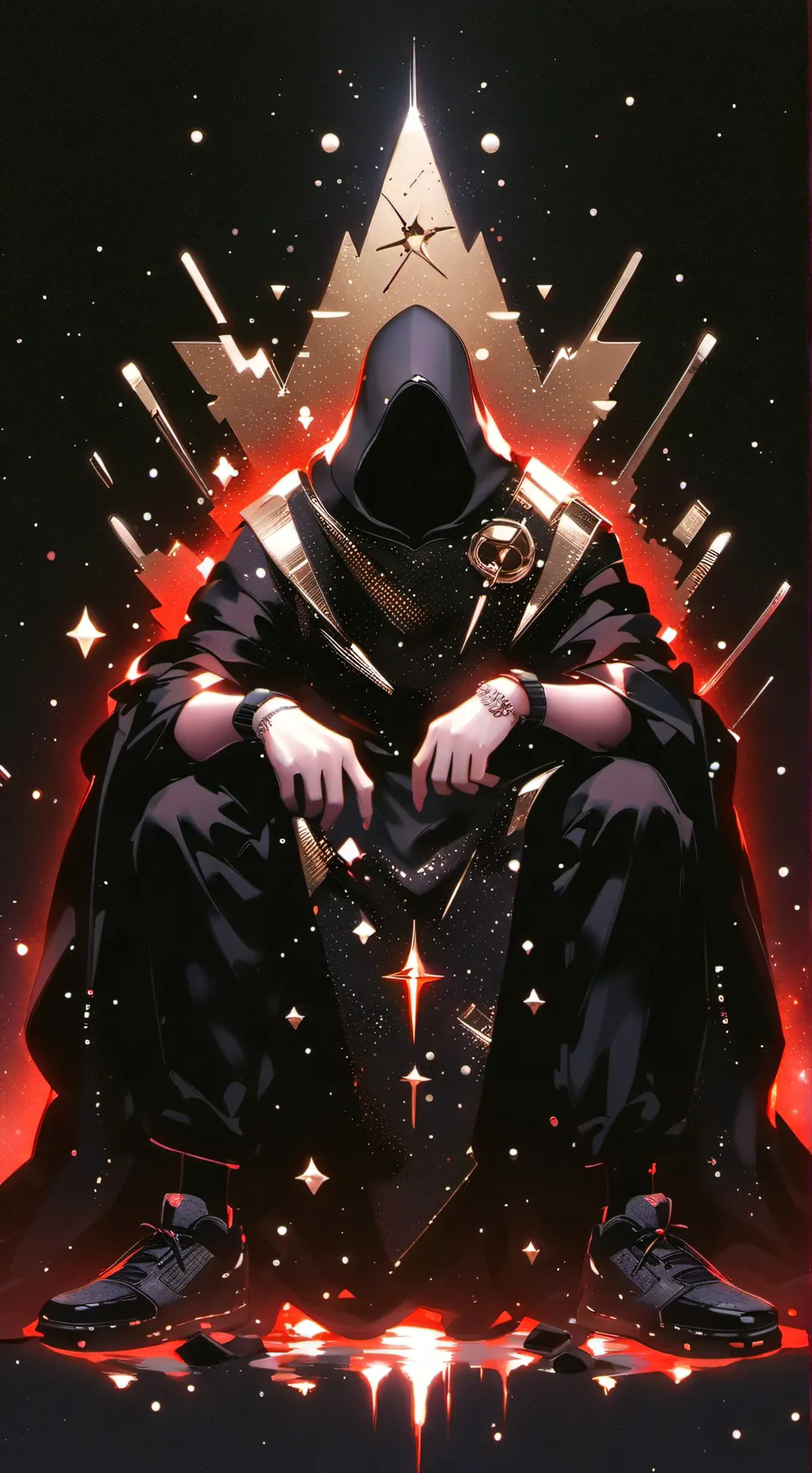 ai character: Glitch king plays background