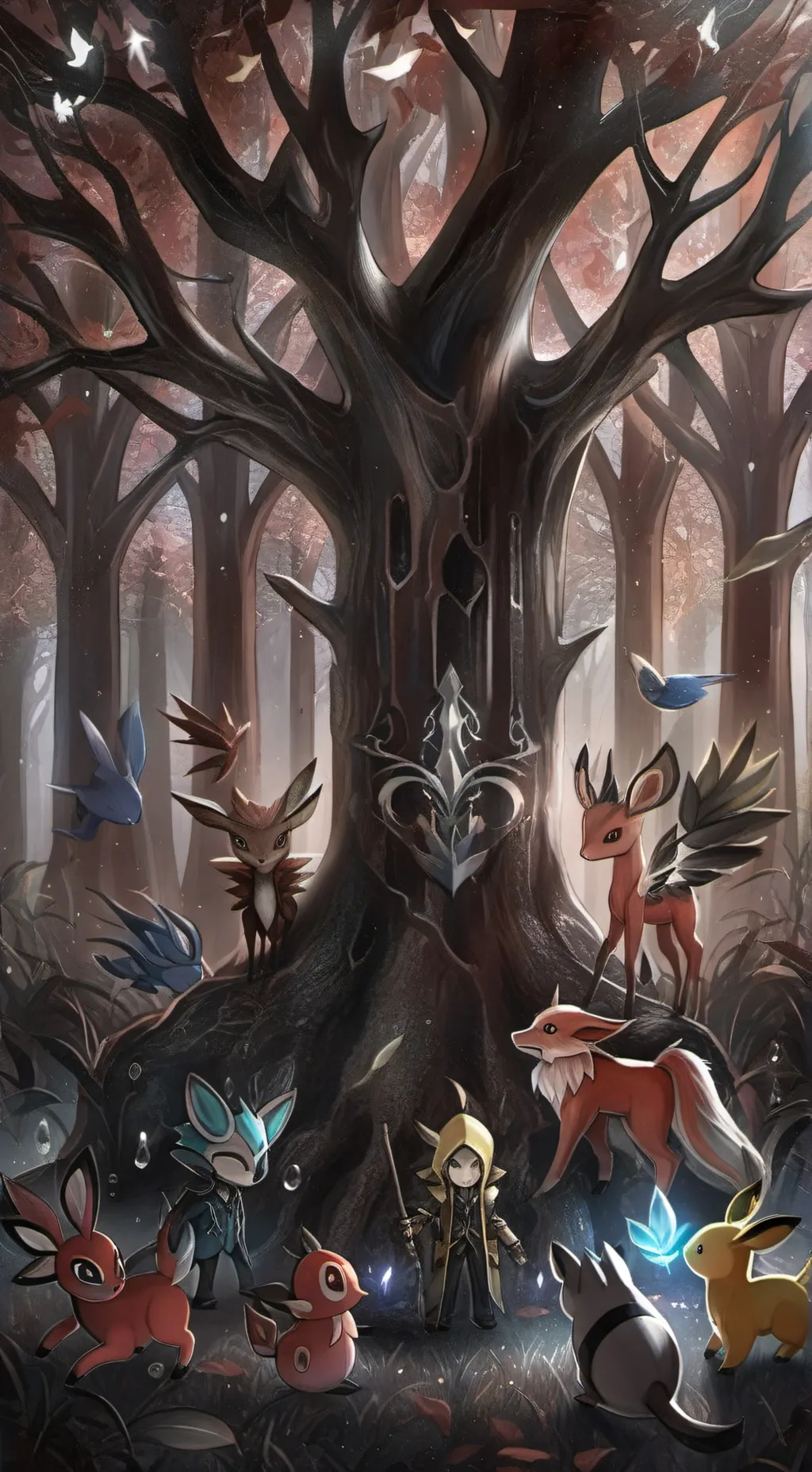 ai character: Pokémon forest  background