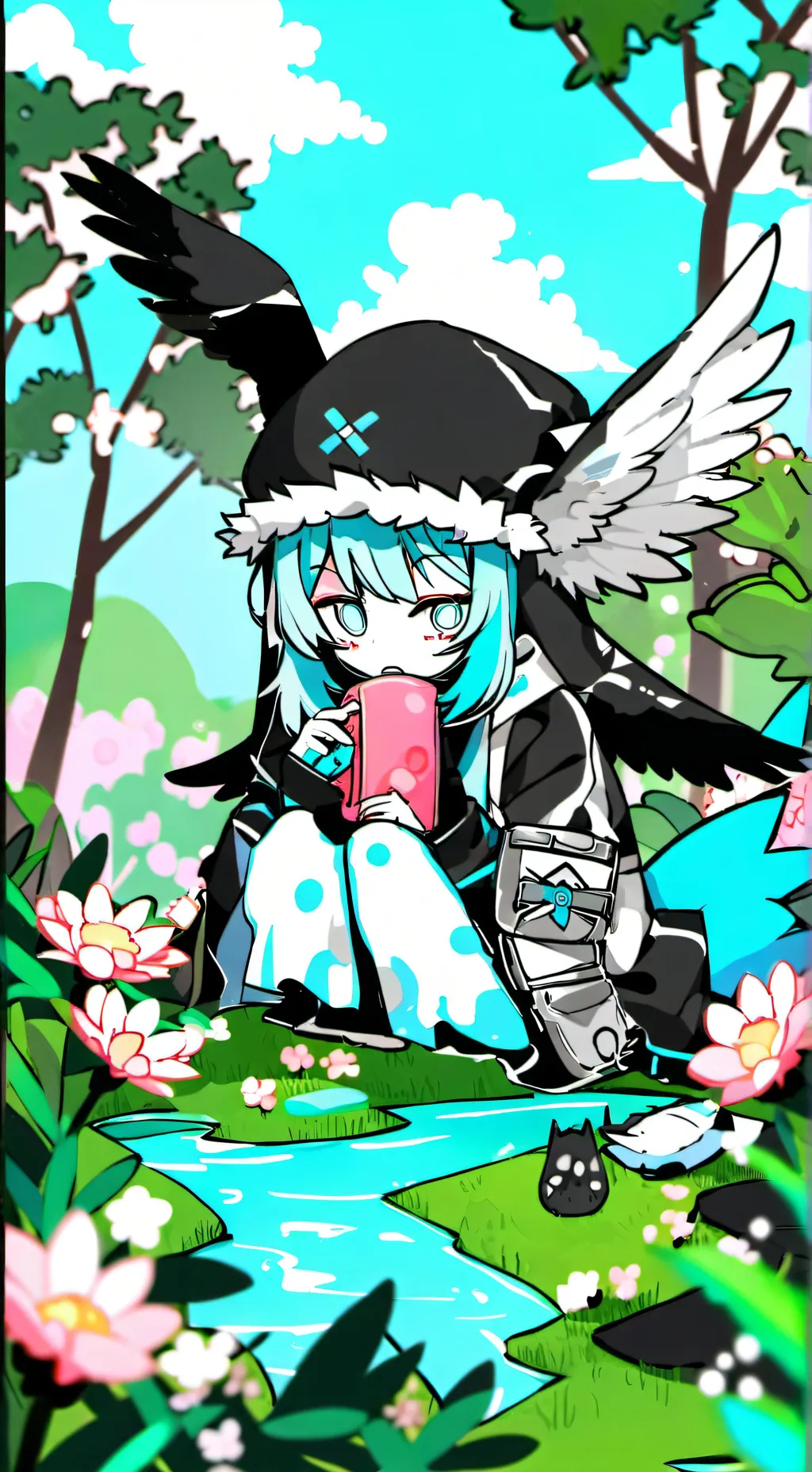 ai character: thank suskribers background