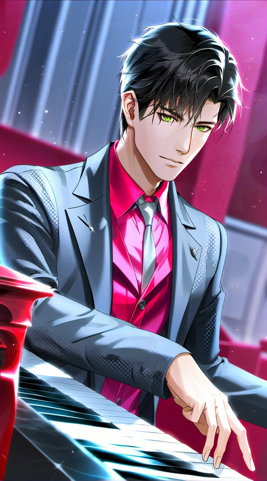 ai character: Garçon Adolescents Beau background