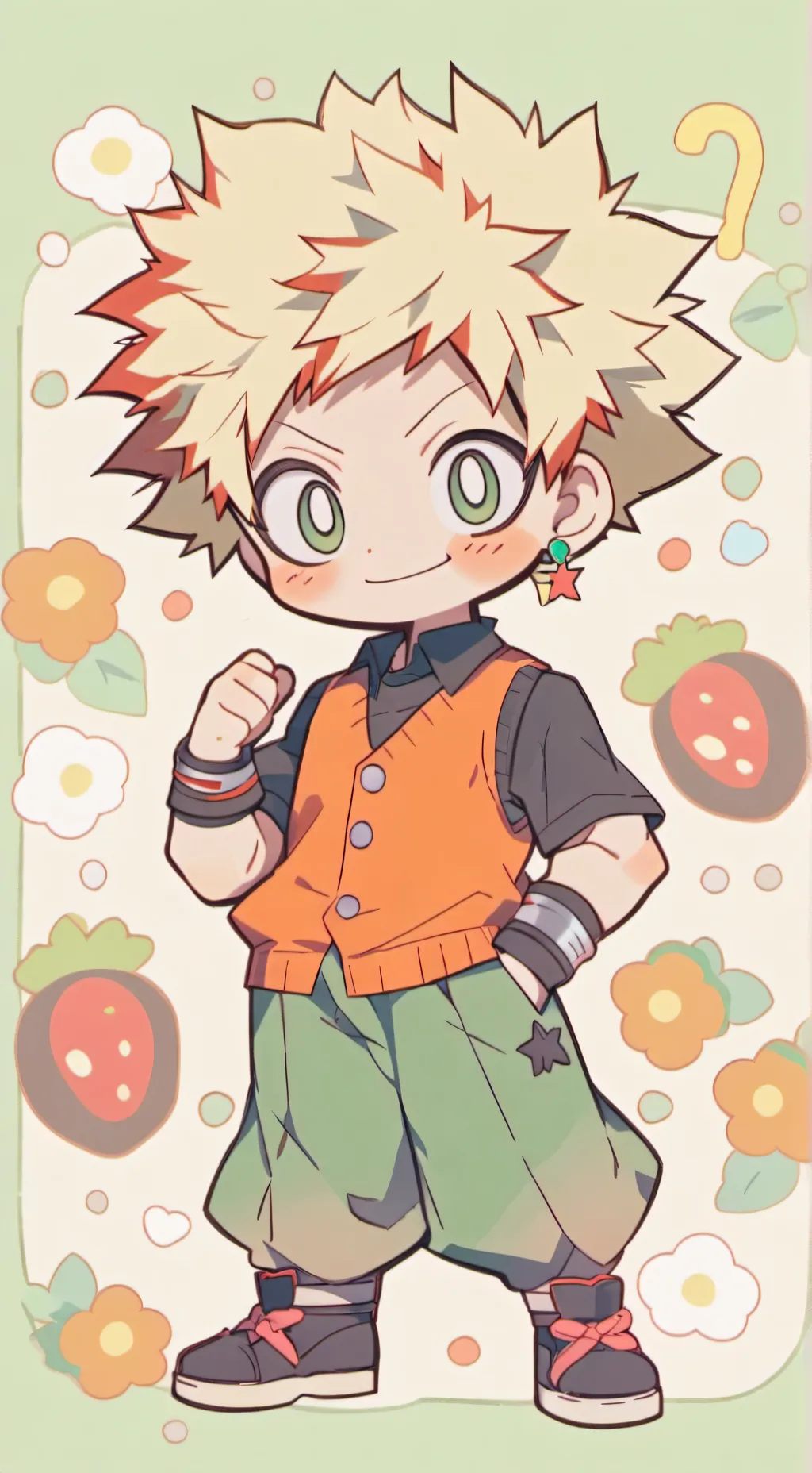 ai character: Bakugo crush background