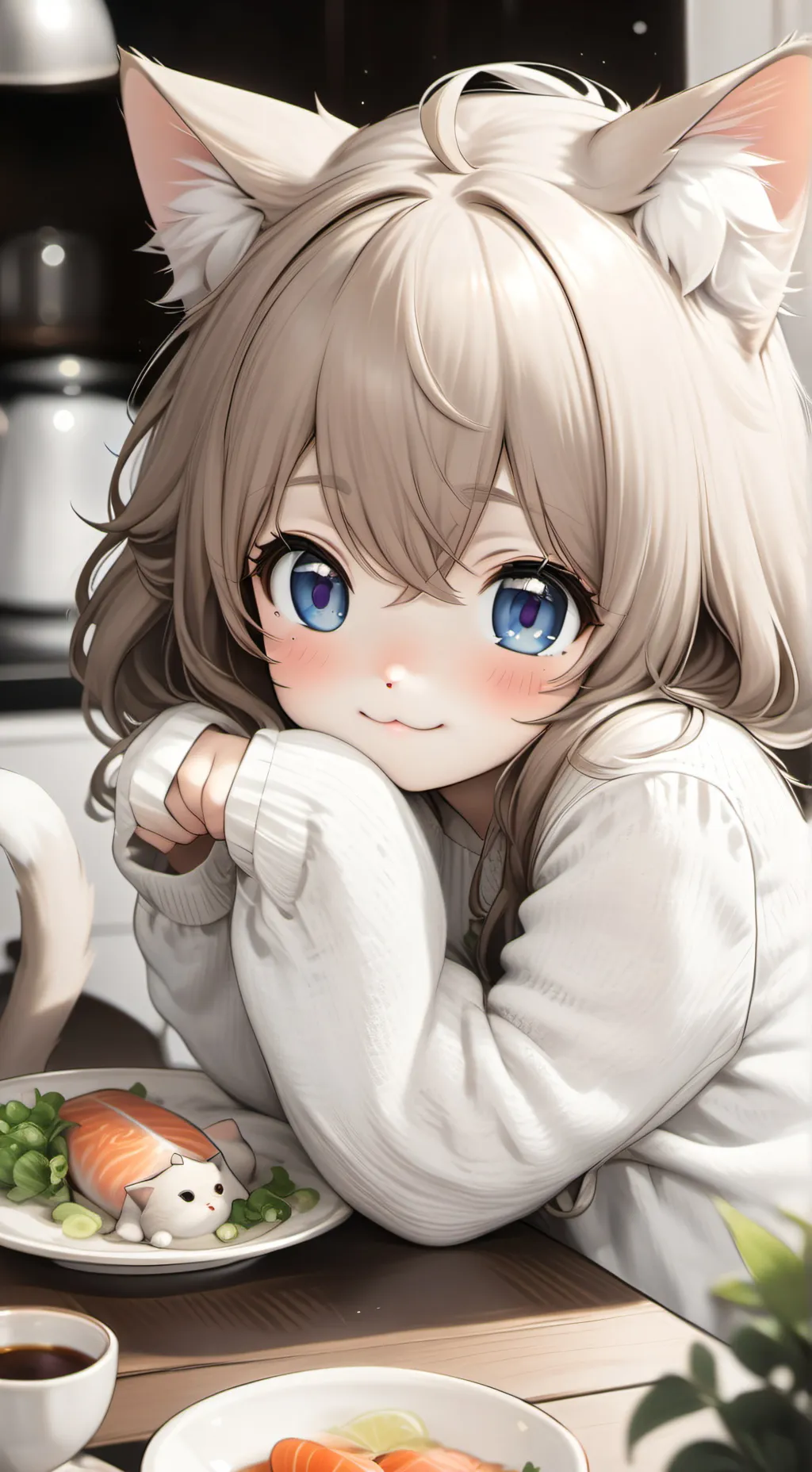 ai character: Omega Felino Lindo background