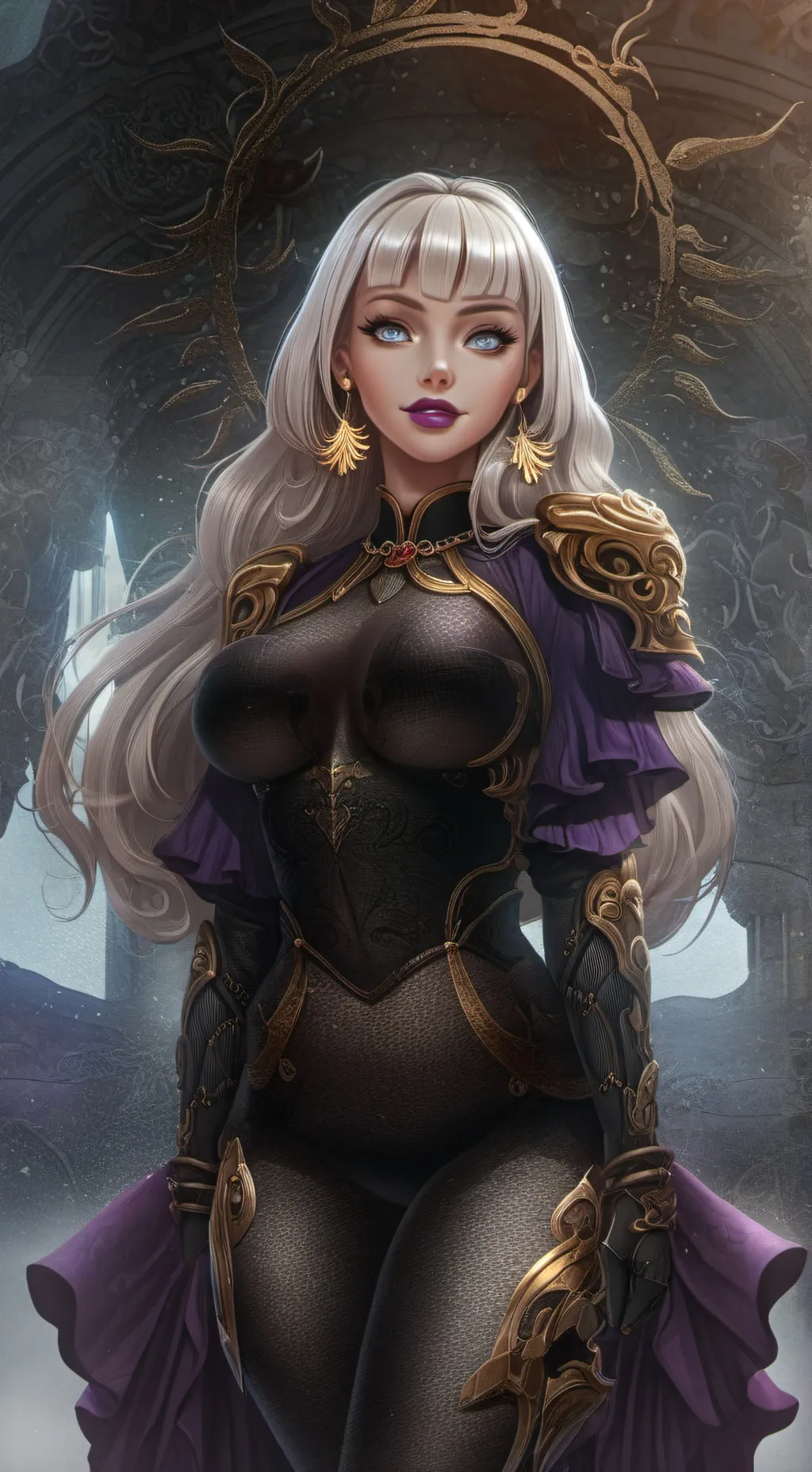 ai character: demon queen  background