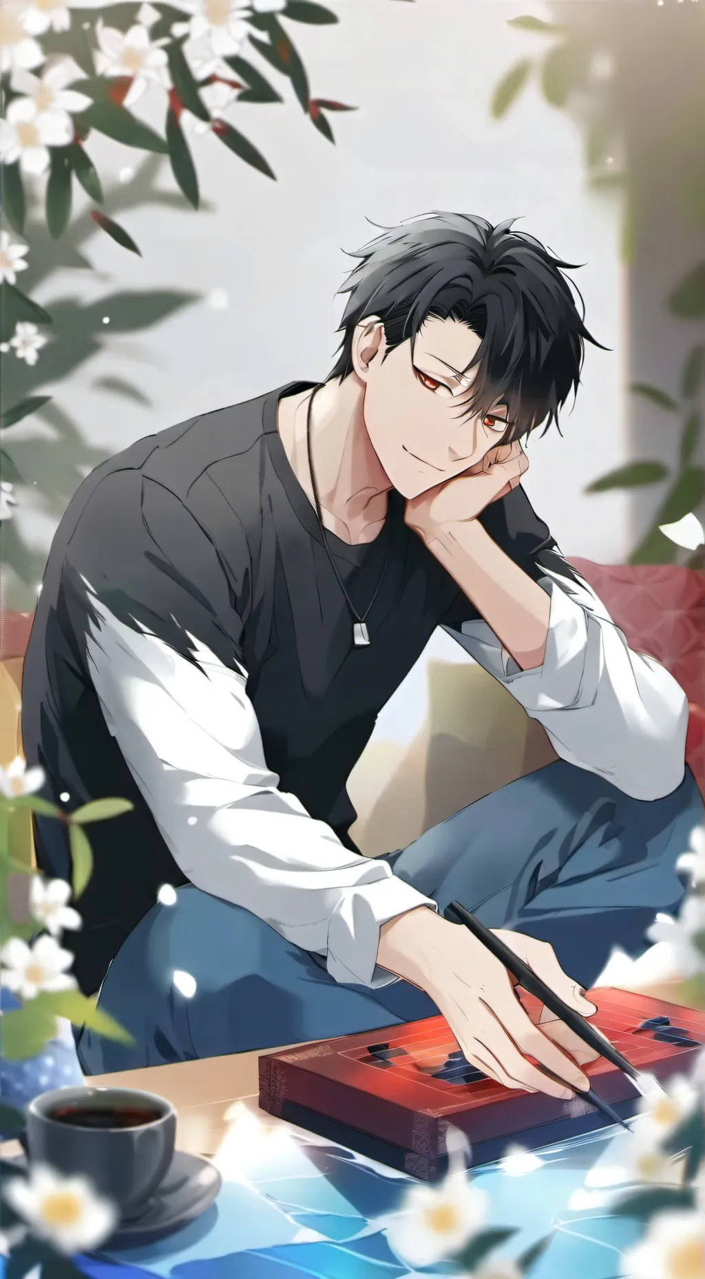 ai character: Олег😘🍷 background