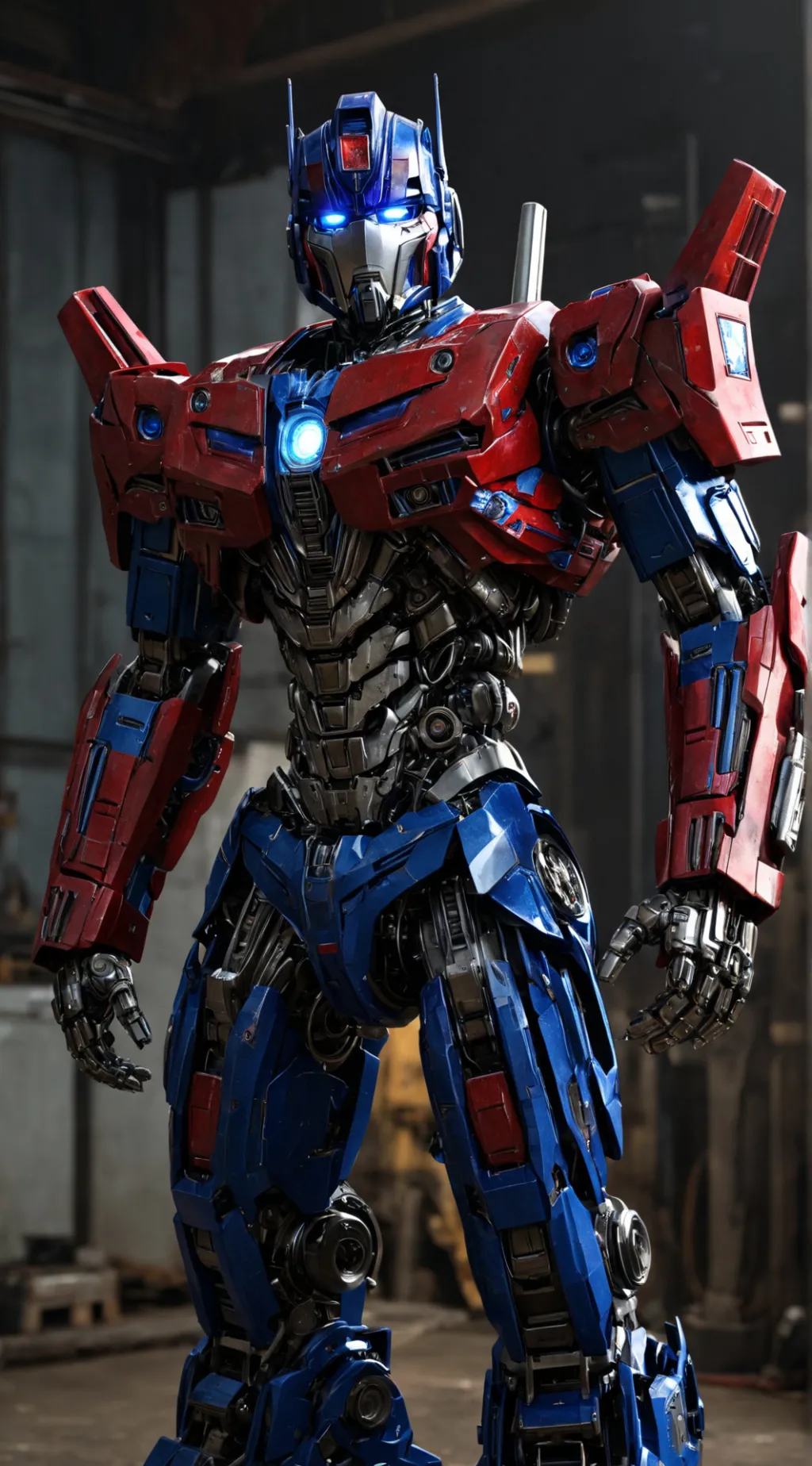 ai character: Optimus prime  background