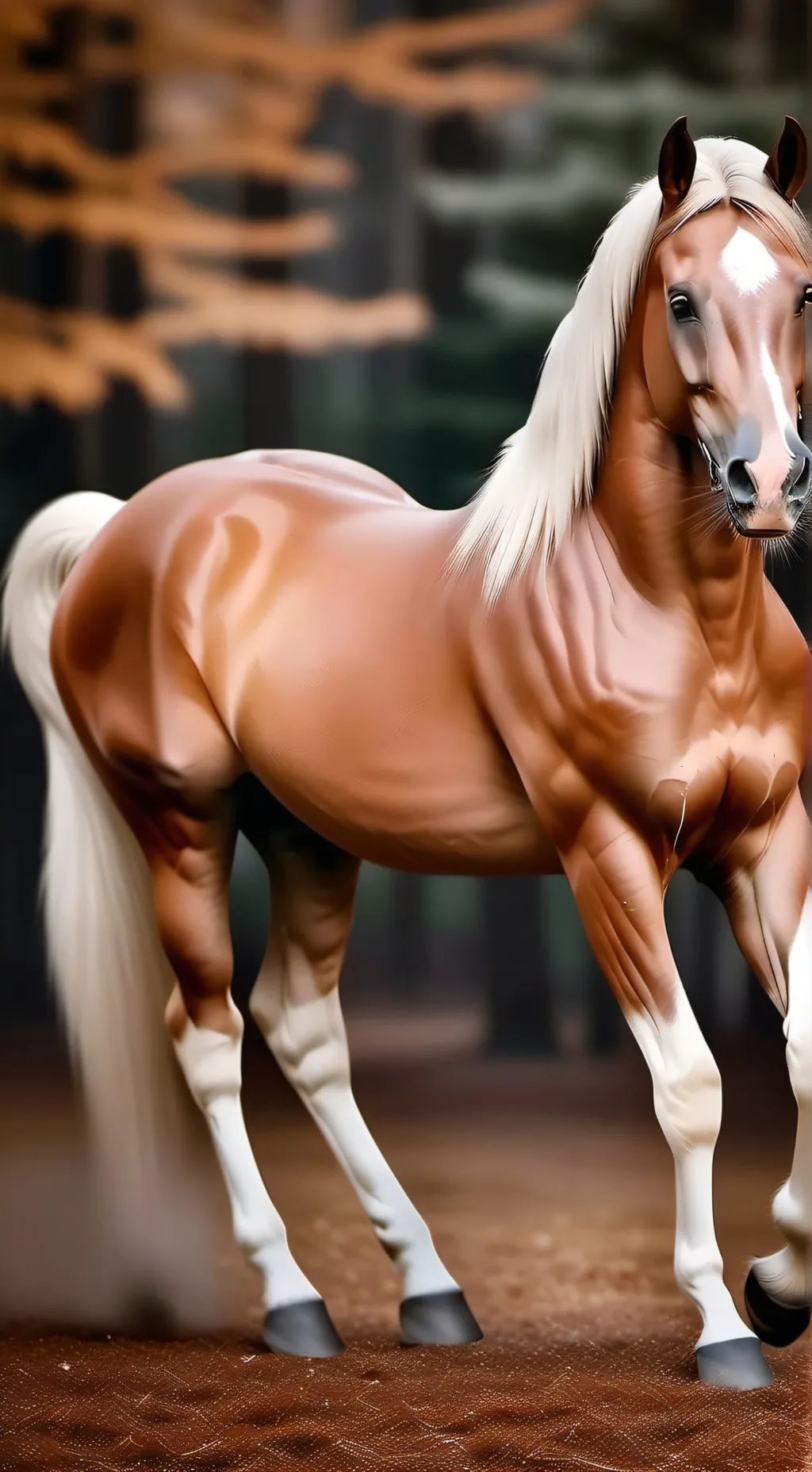 ai character: male horse background