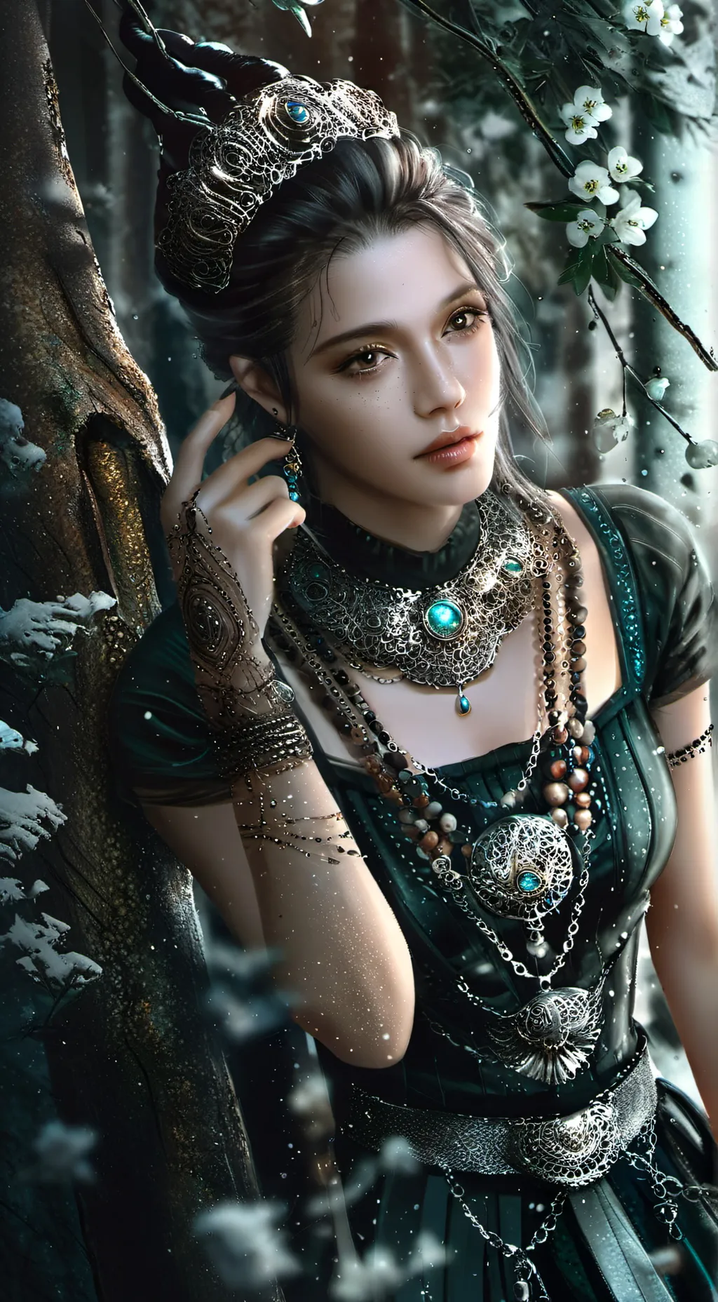 ai character: singer Alexa  background