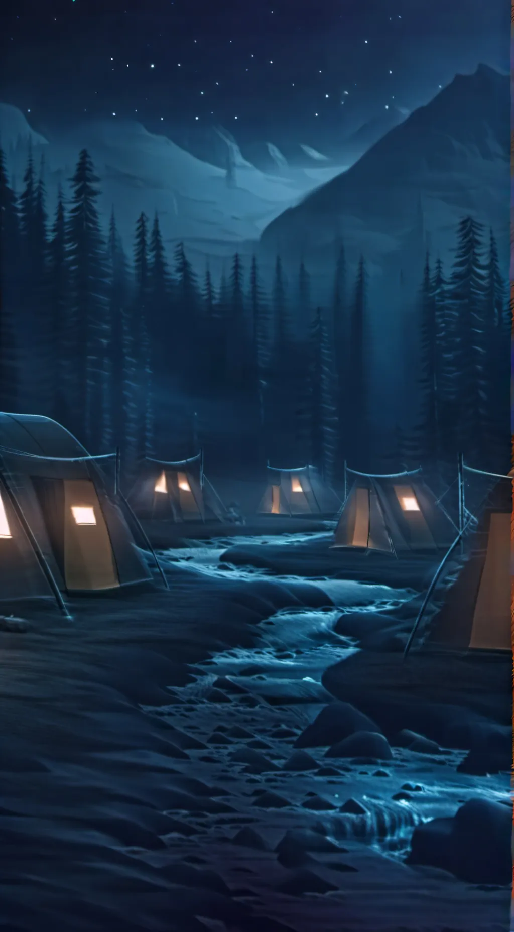 ai character: MD camping background