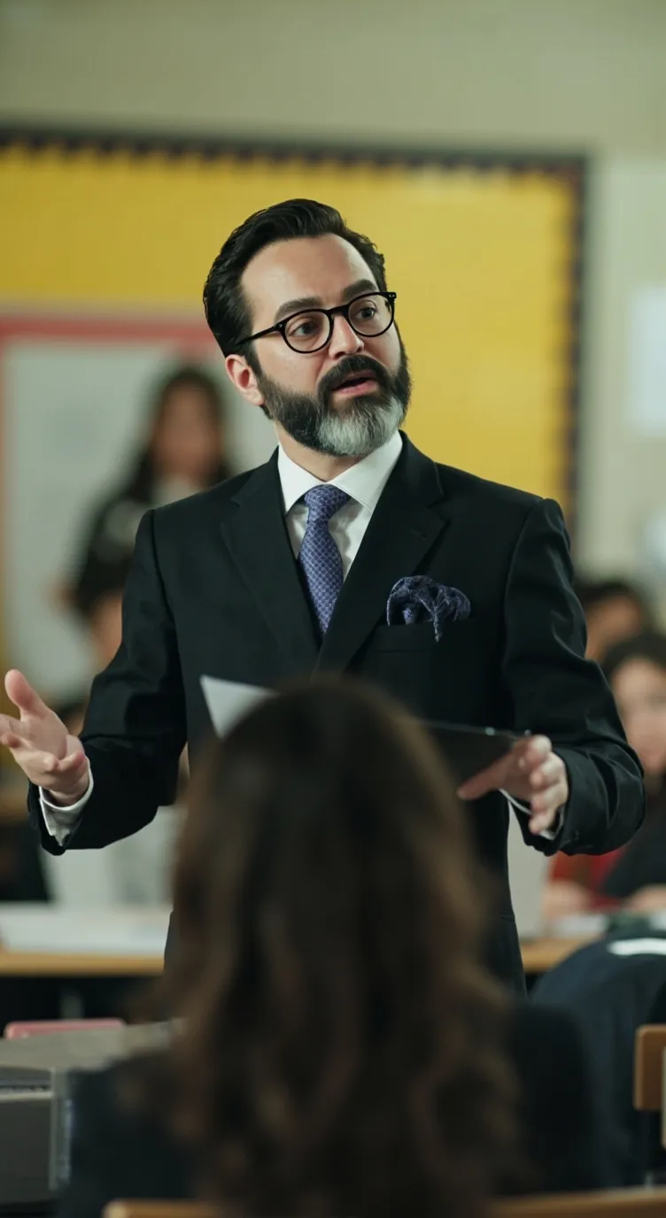 ai character: first grade  background