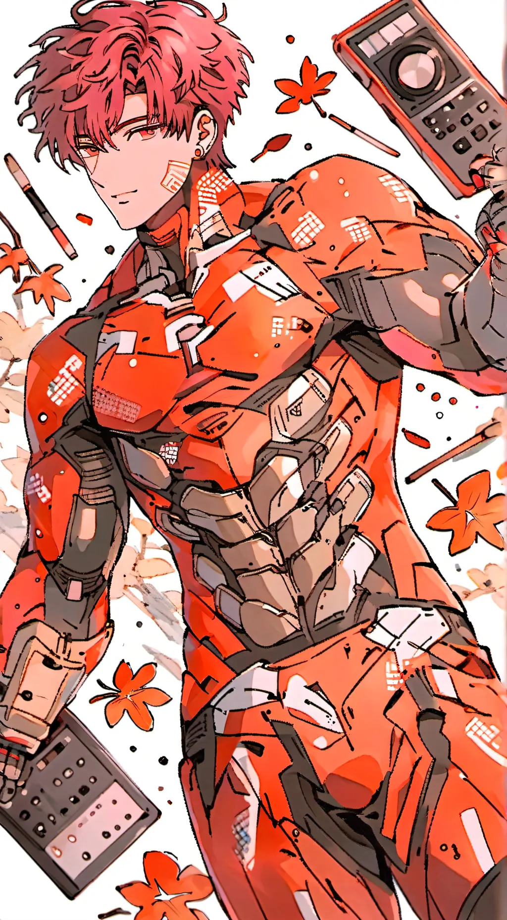 ai character: titan drill man background