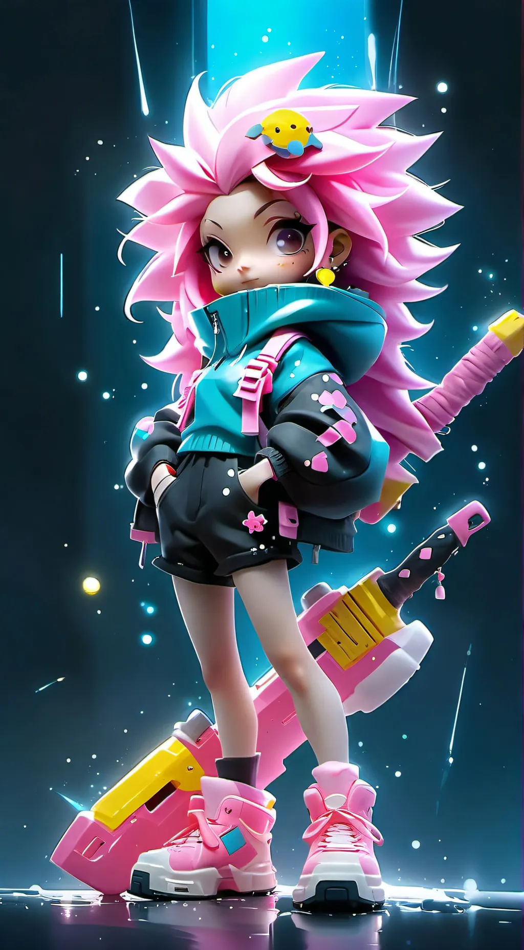 ai character: Amy Rose  background