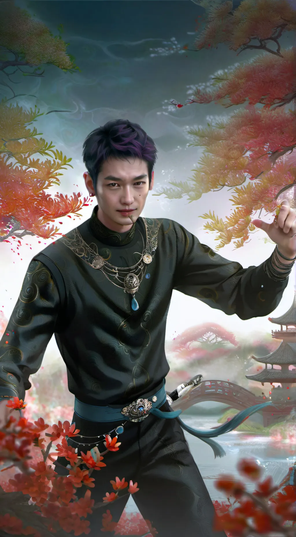 ai character: thanos  background