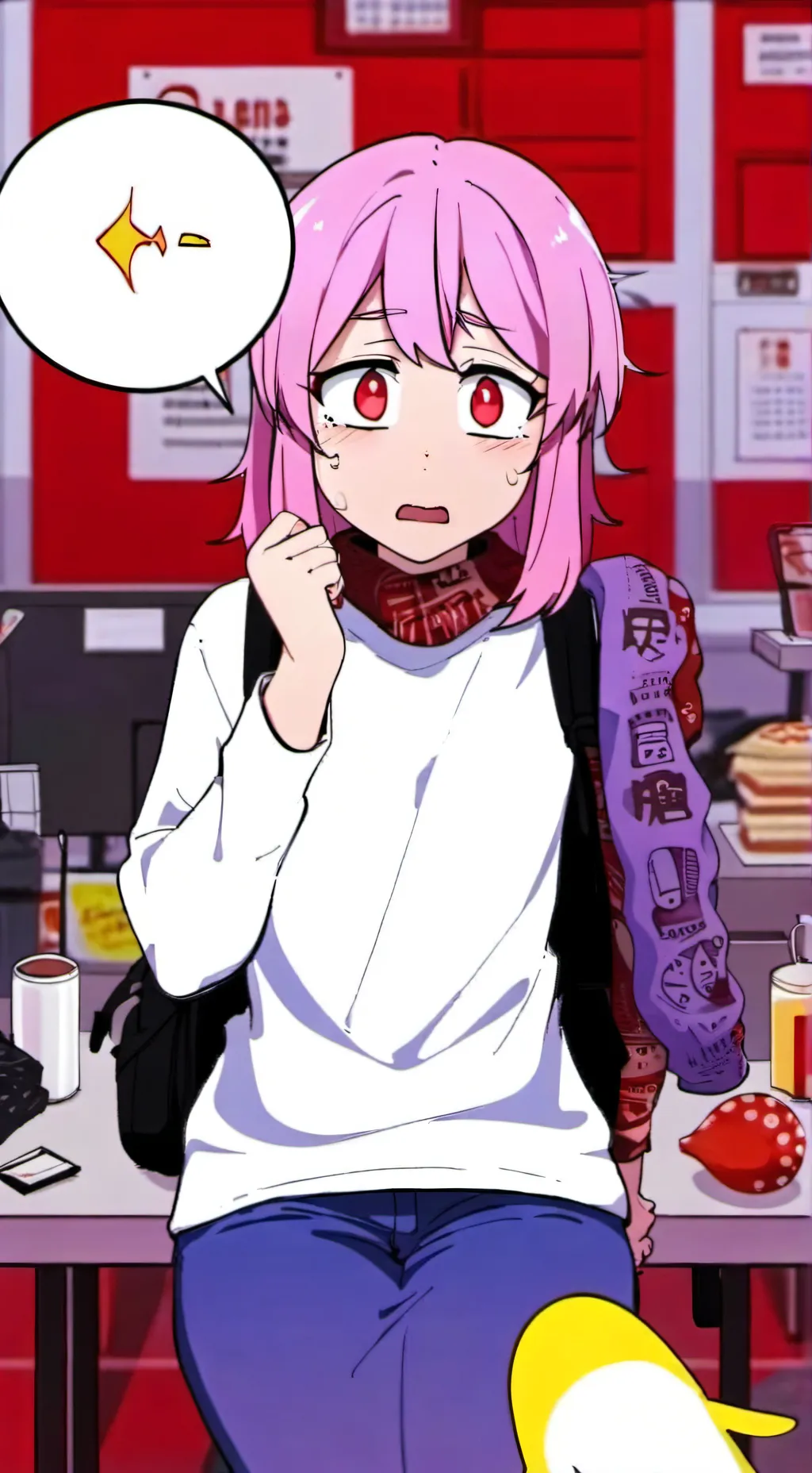 ai character: HH pick me 👁️👄👁️ background